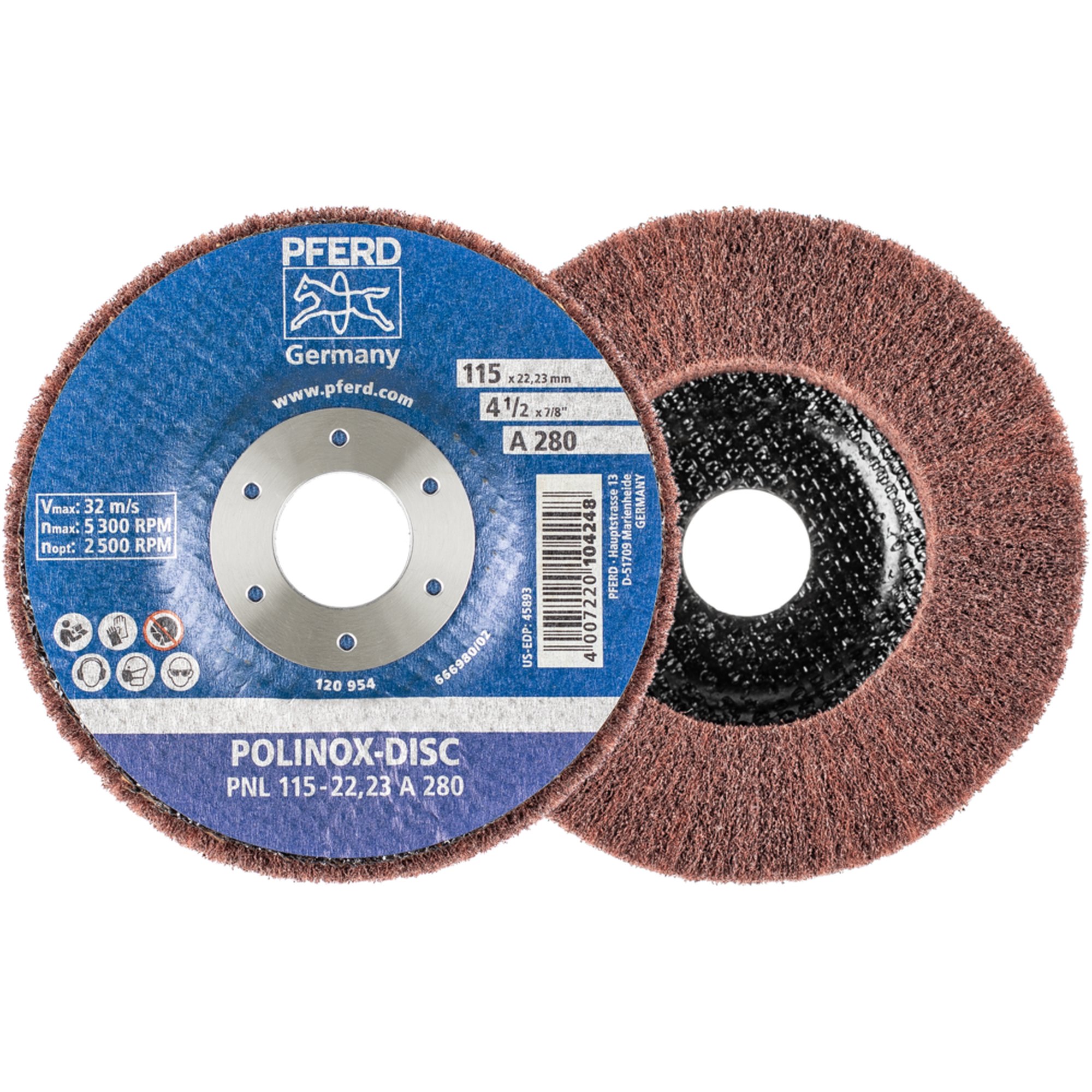 5 x PFERD POLINOX-Schleifdisc PNL 115-22,23 A 280