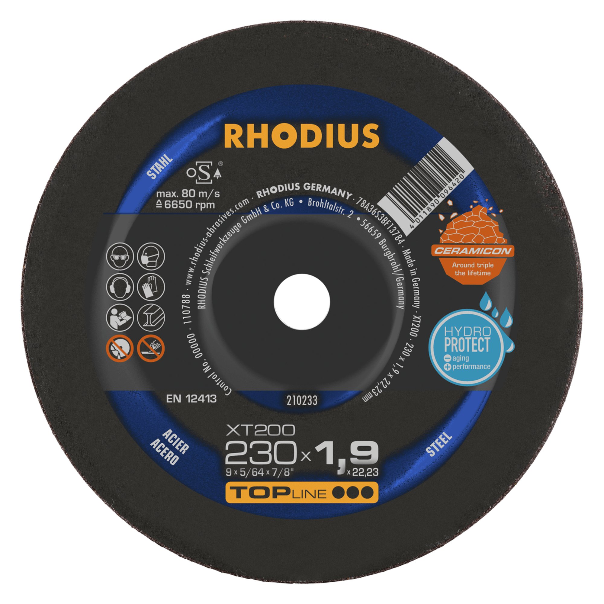 25 x RHODIUS Extradünne Trennscheibe XT200 EXTENDED Ø 230 mm