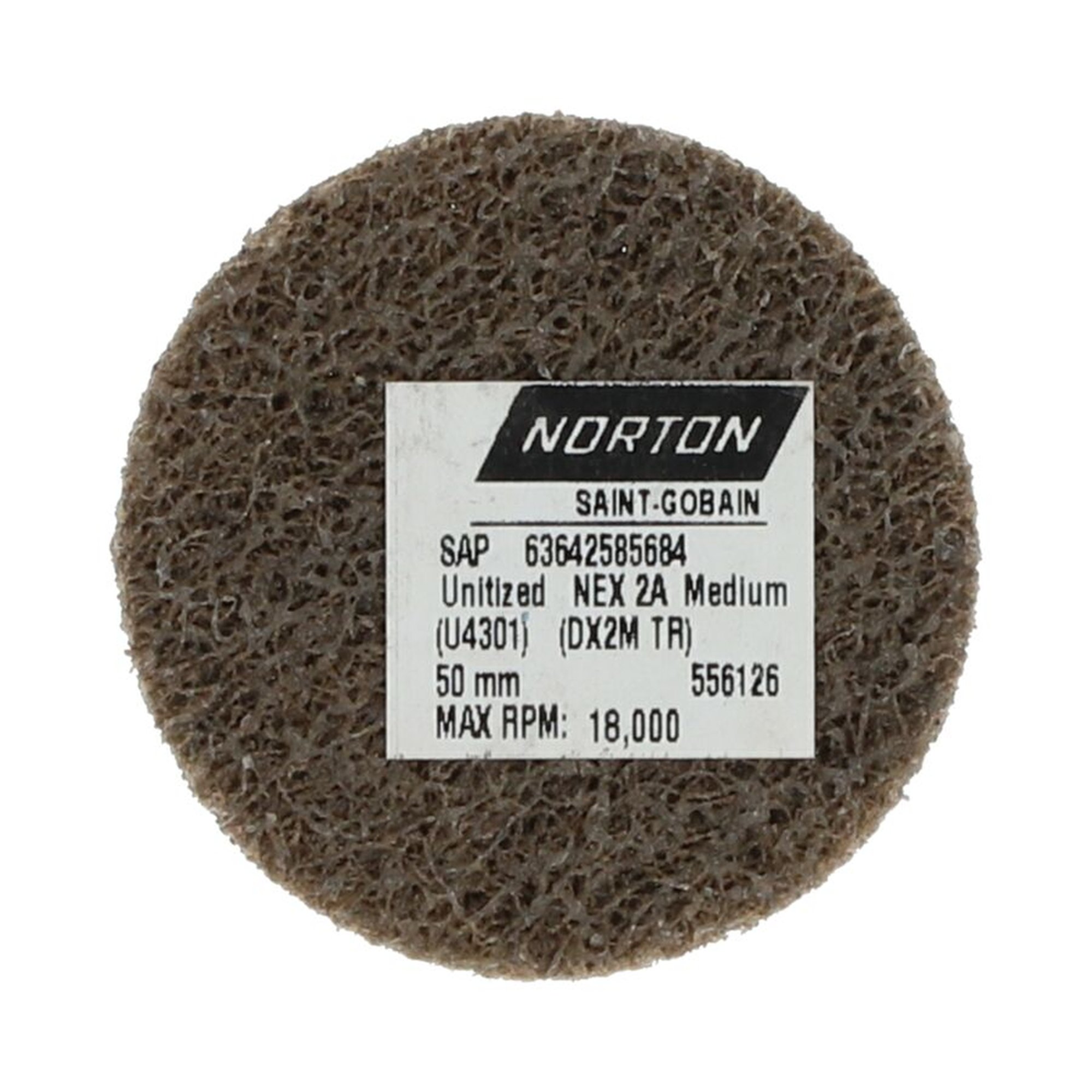 10 x Norton SpeedLok Schleifscheibe Rapid Blend NEX 50,8 mm Korn Mittel Braun