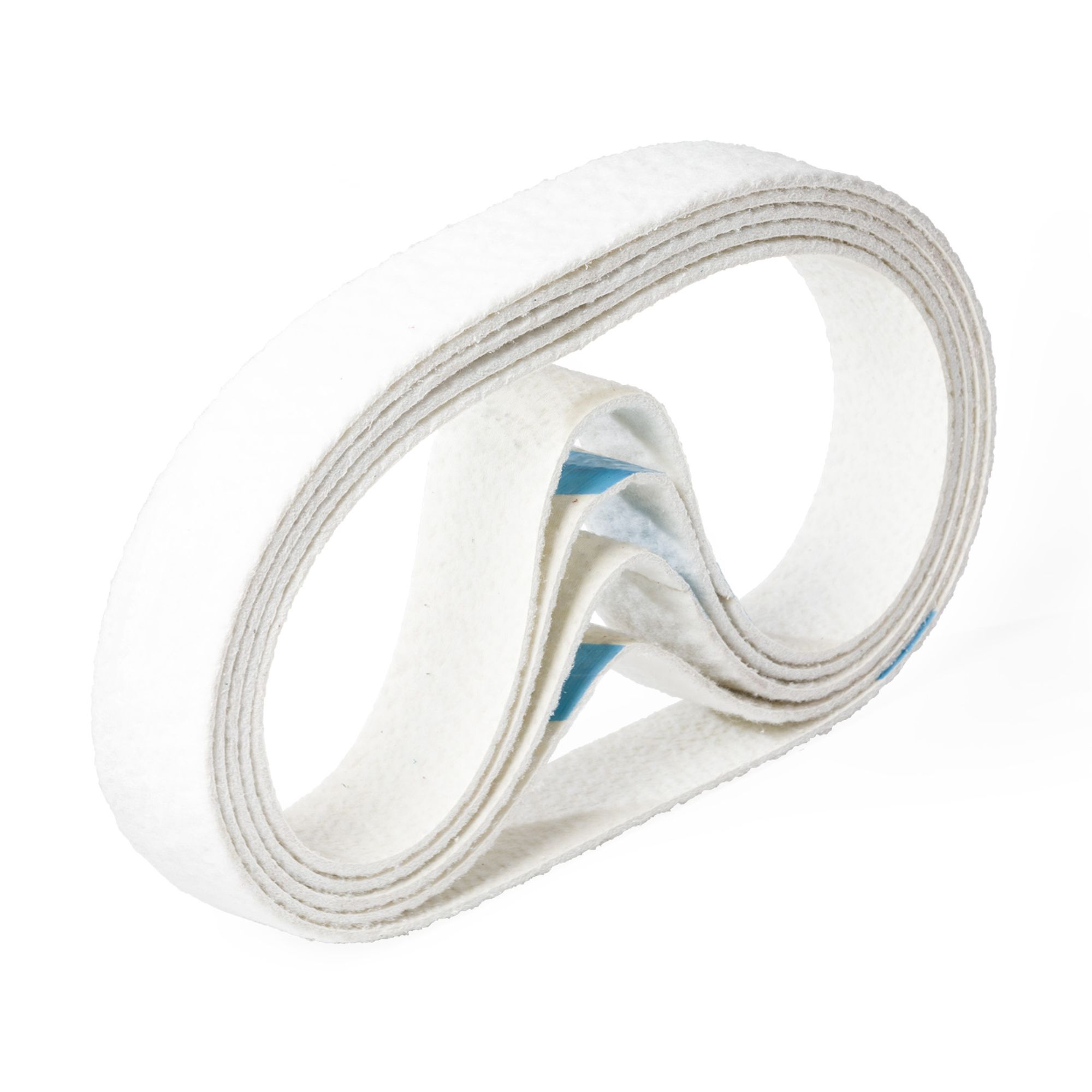 3M SC-BL Scotch Brite Schleifband Vliesband Rohrbandschleifer Schleifmaschine | Maße: 40 x 760 mm | Körnung: T-typ felt – polish polieren weiß | Lieferumfang: 5 Stück