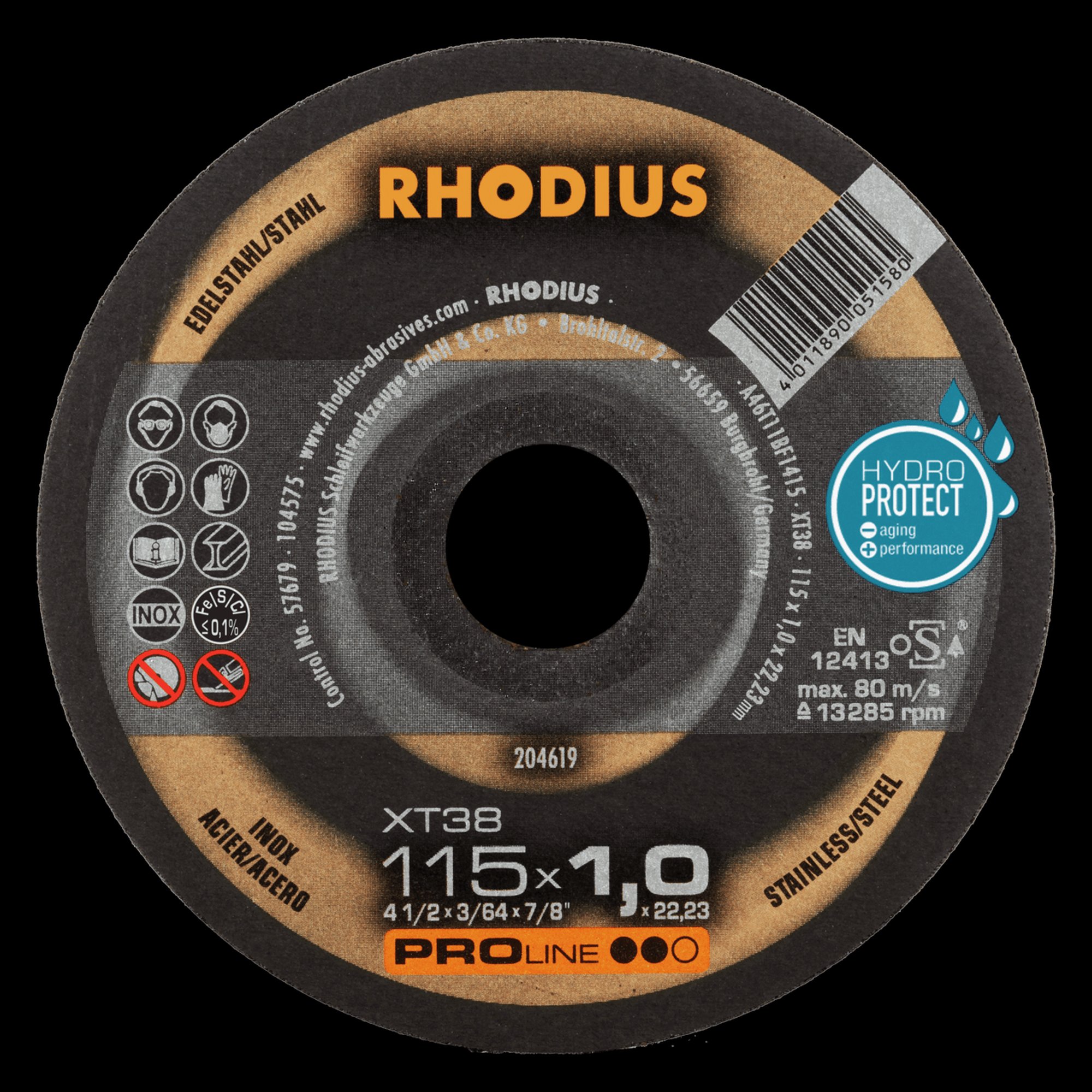 50 x RHODIUS Extradünne Trennscheibe XT38 Ø 115 mm