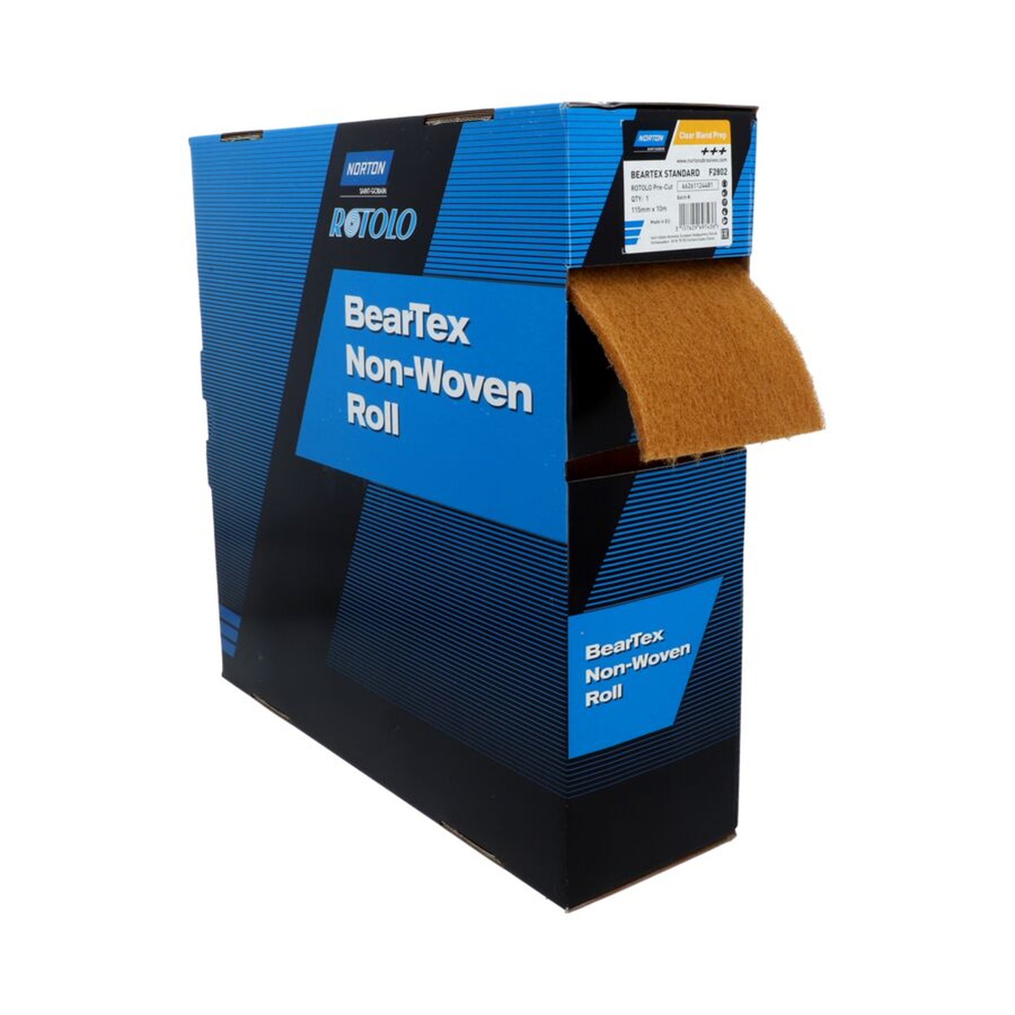 Norton Schleifrolle Schleifvlies 115mm x 10m F2802 Gold - Hochwertiges Schleifmittel