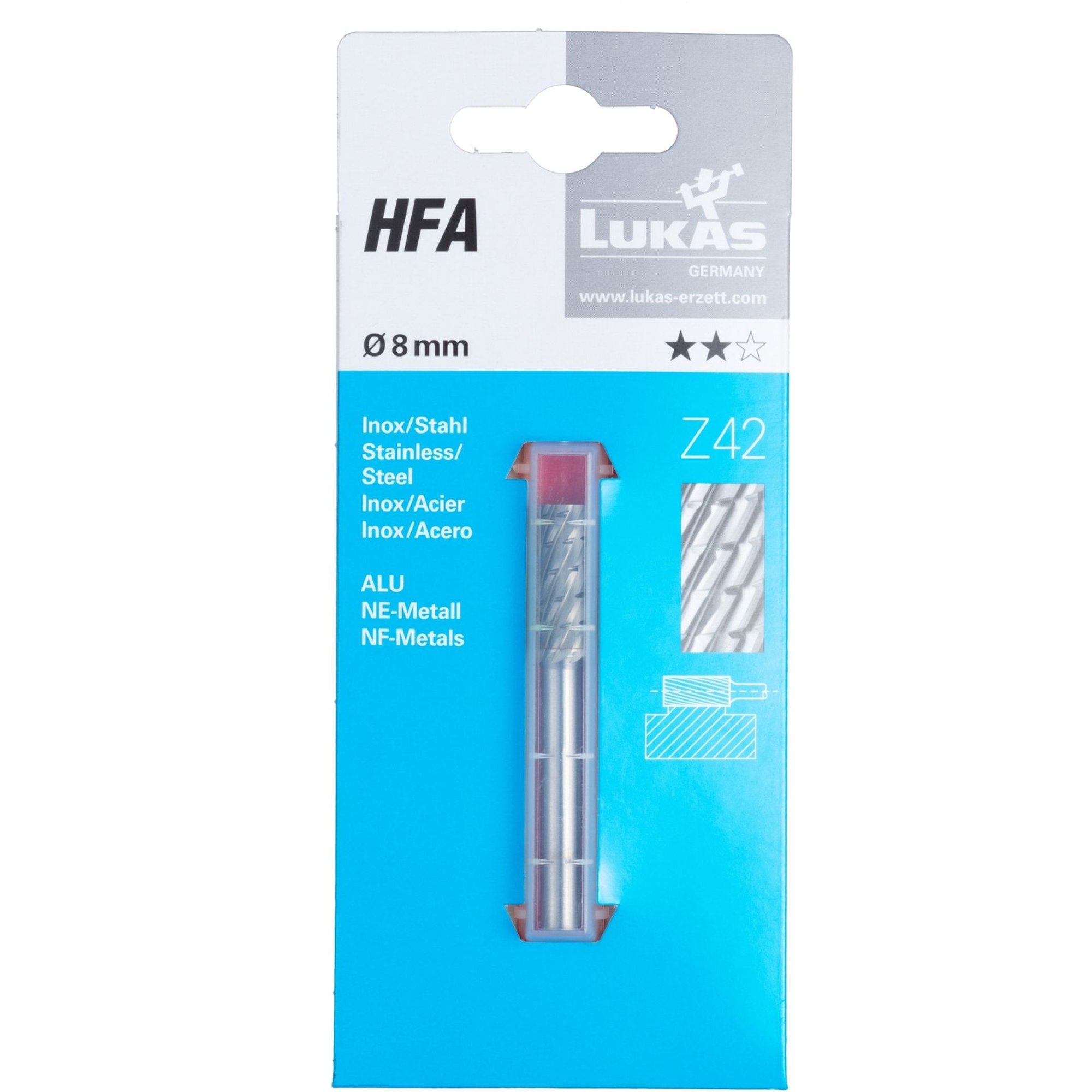 LUKAS Fräser HFD Kugel Edelstahl/Stahl 6x5 mm Schaft 6 mm | Verz. Z42