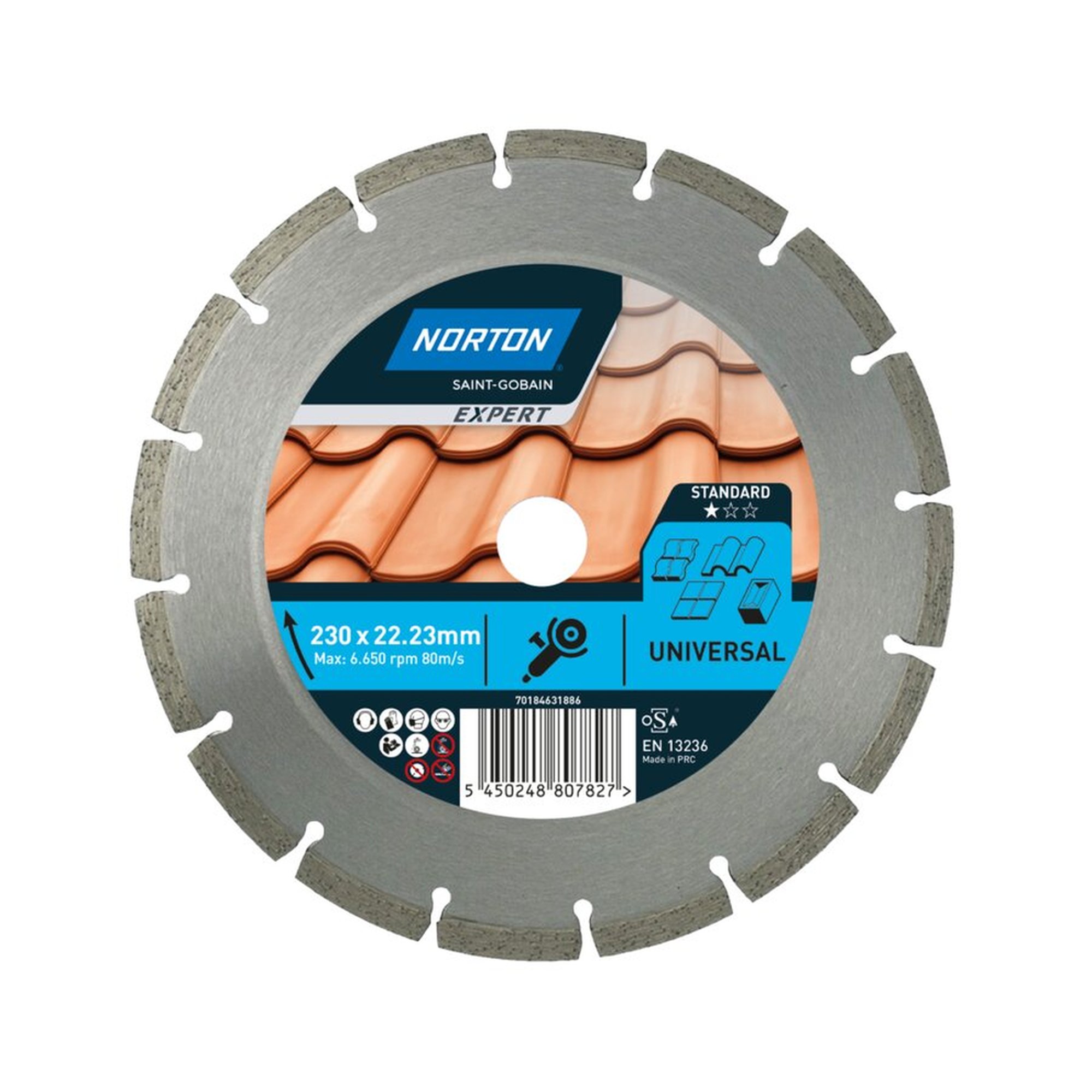 Norton EXPERT UNI Diamantscheibe 230x22.23mm für Allgemeine Baumaterialien