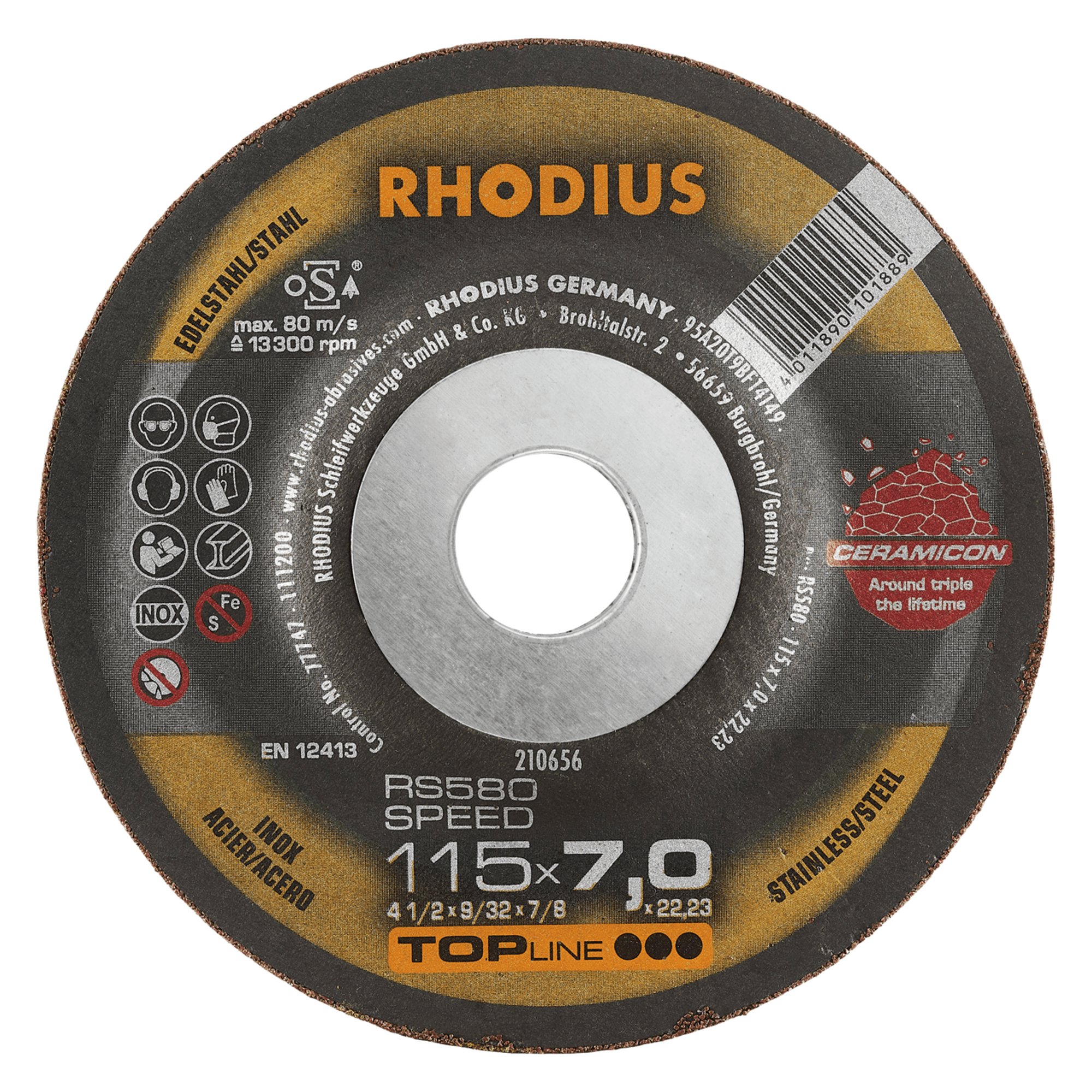 25 x RHODIUS Schruppscheibe RS580 EXTENDED Ø 115 mm
