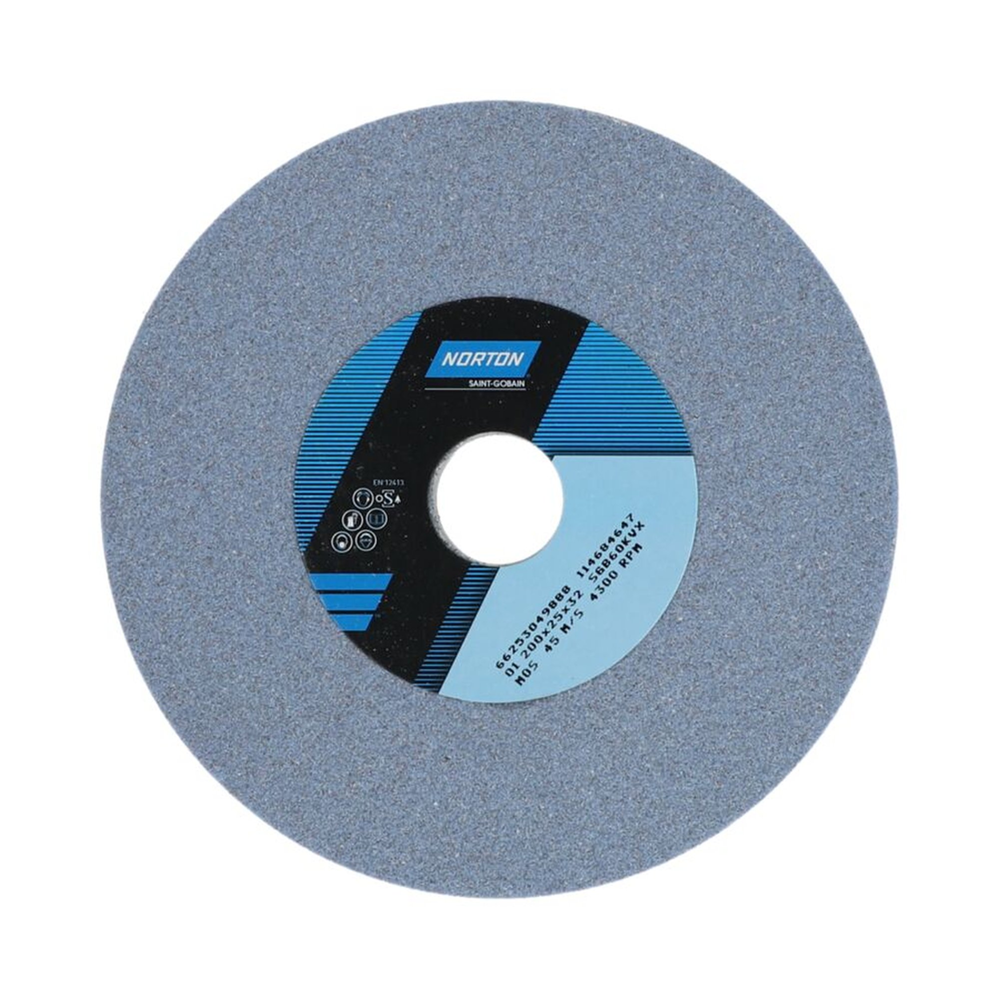 2 x Norton Schleifscheibe, gerade 200x25x32 SGB 60 KVX - Hochwertige Schleiflösung