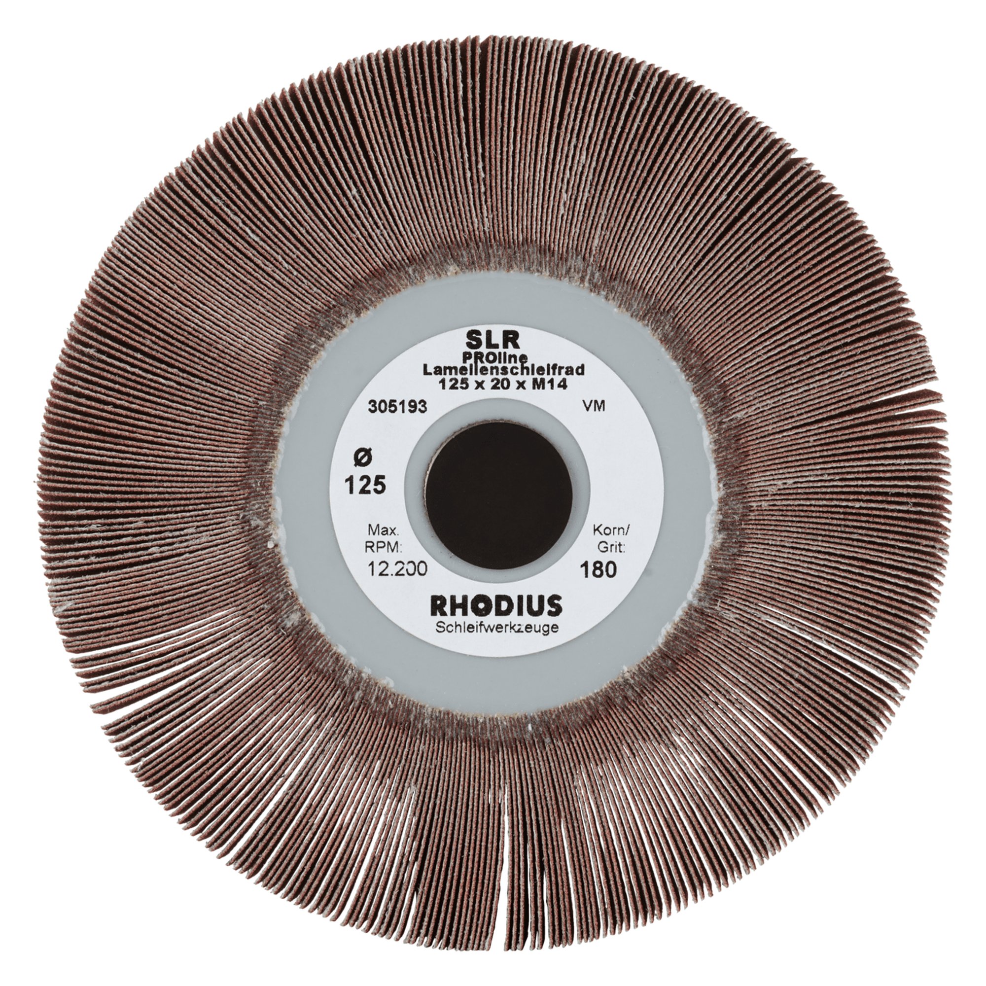 5 x RHODIUS Fächerschleifer Schleifmop SLR Ø 125 mm Körnung 240
