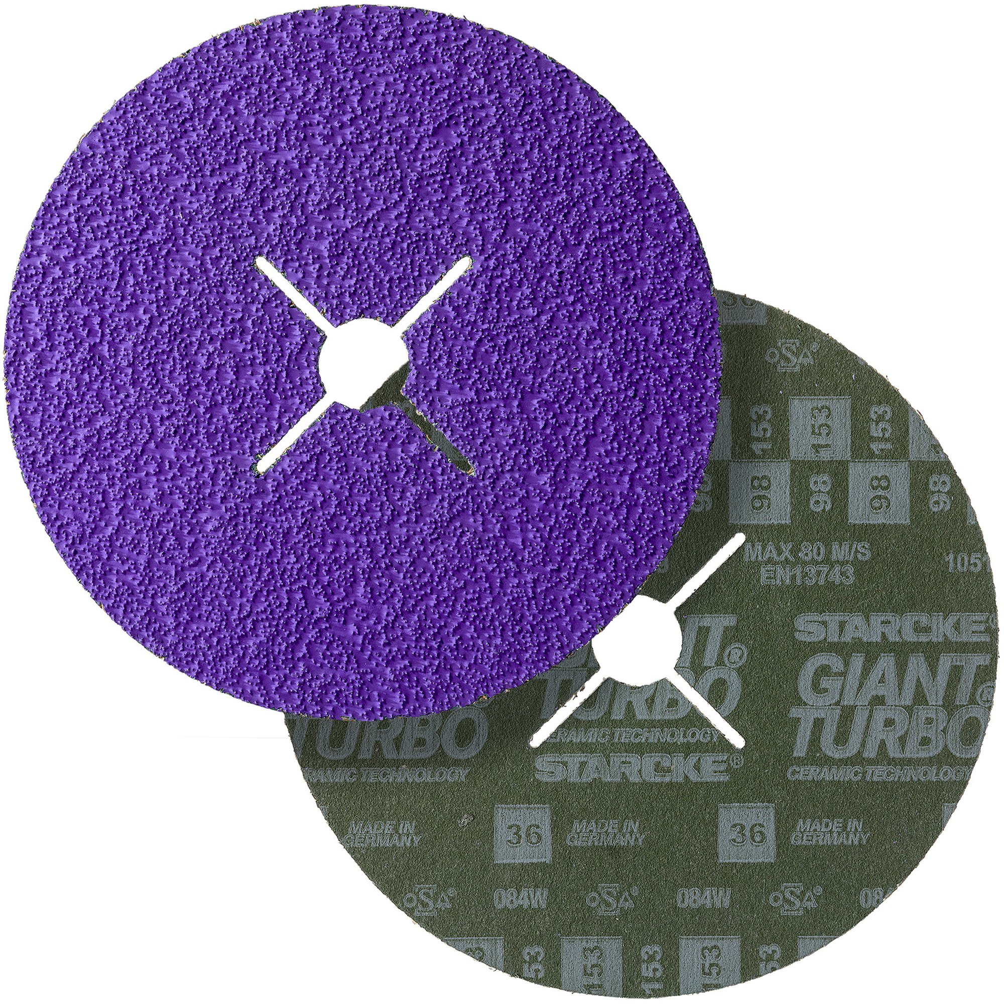STARCKE Fiberscheibe GIANT TURBO 082W | 125 mm | Korn 36