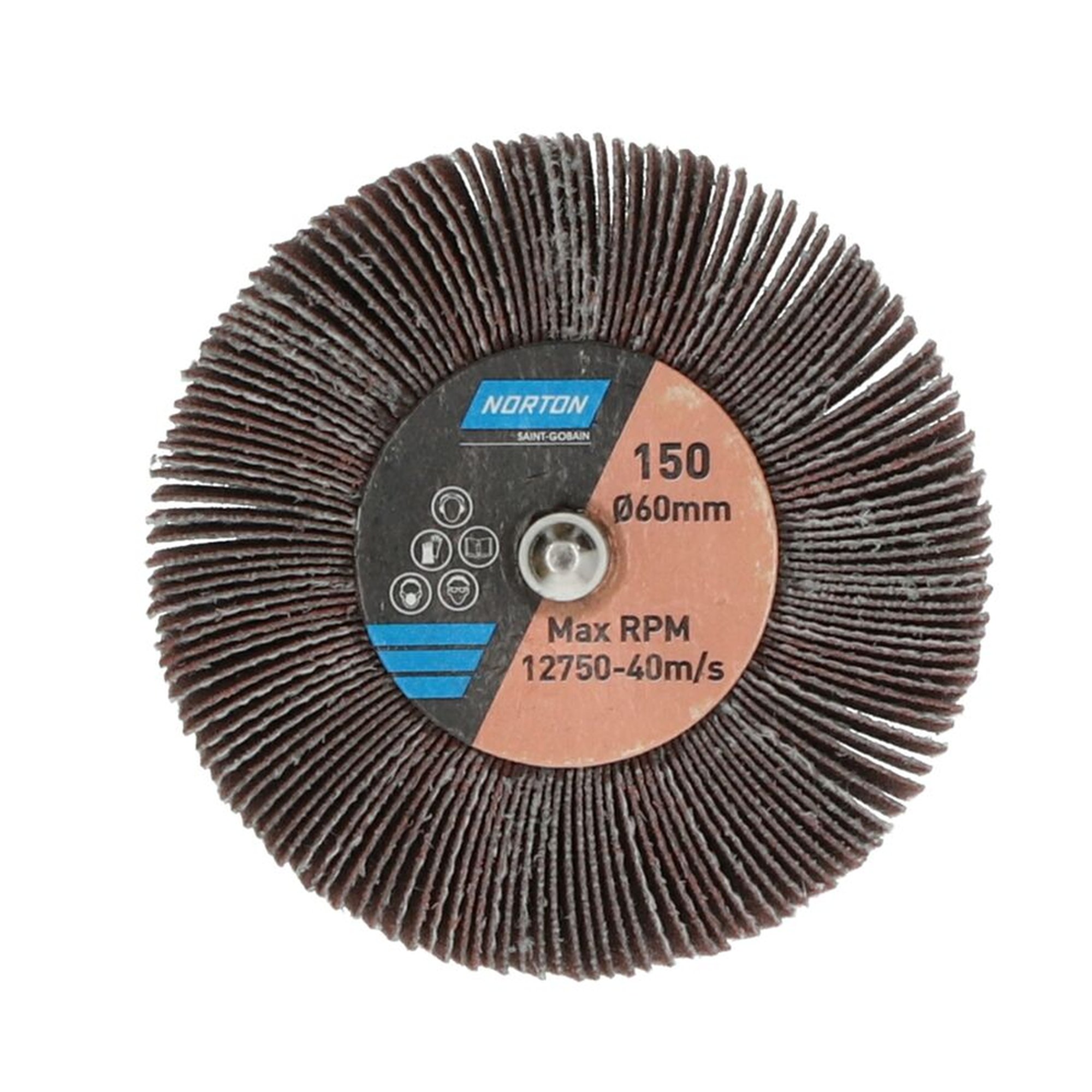 10 x Norton Lamellenschleifräder 60x30mm K150 SK(C) BDX mit Schaft 6mm