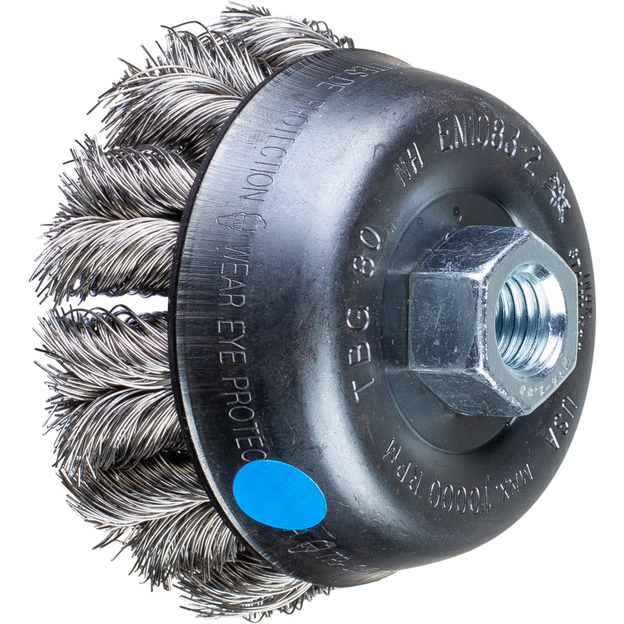 PFERD Topfbürste mit Gewinde, gezopft POS TBG 80/M14 CT INOX 0,35