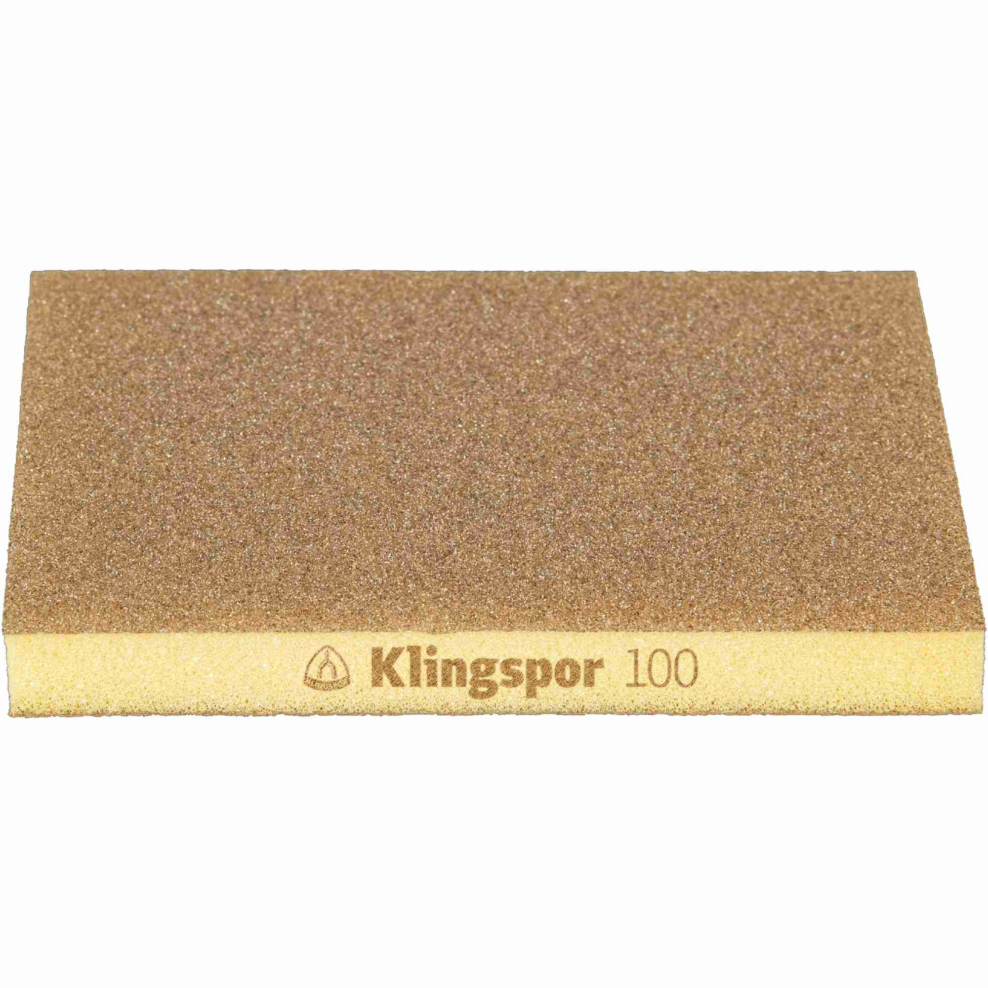 100 x Klingspor SW 501 TR Schleifschwämme Aluminiumoxid, 123 x 96 x 12,5 mm | Korn 100