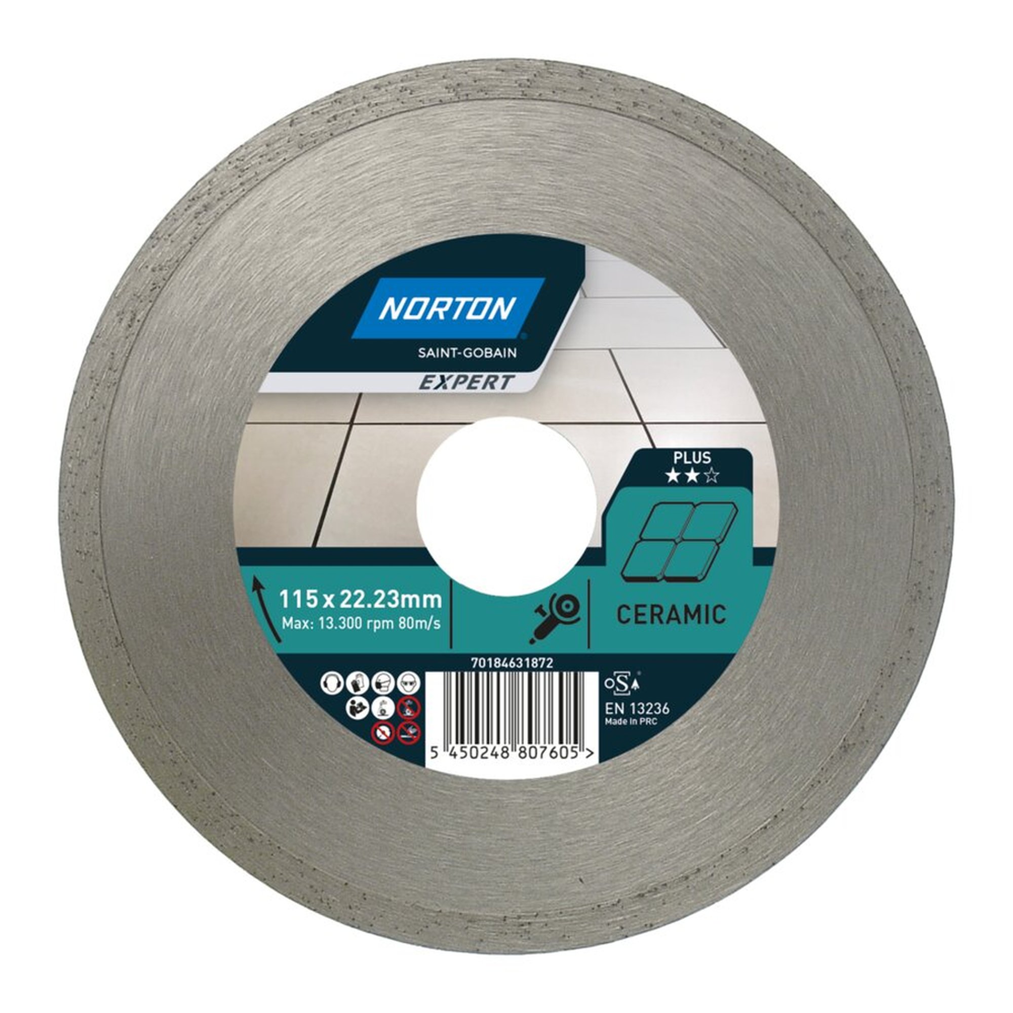 Norton EXPERT CERAM Diamantscheibe für Keramik & Porzellan 115x22.23mm