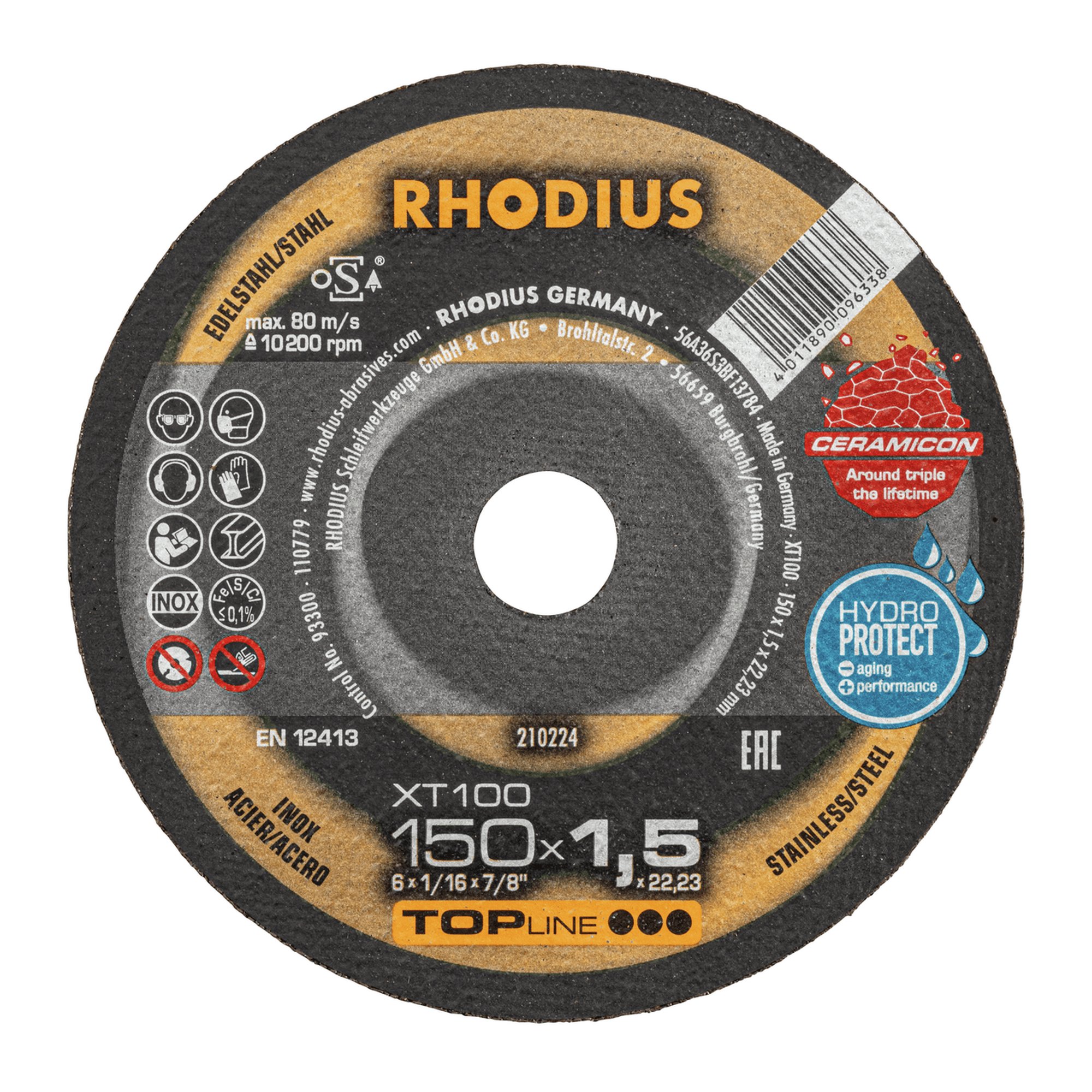 RHODIUS Extradünne Trennscheibe XT100 EXTENDED Ø 150 mm