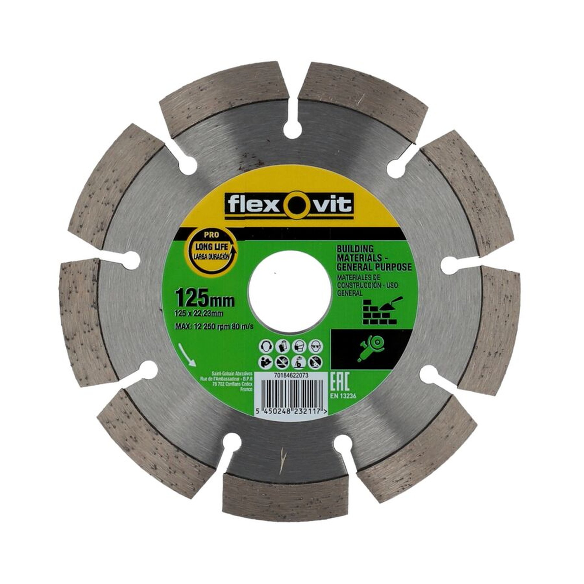 Diamantscheibe 125x22.23mm Flexovit MERCHANDISING SR PRO für Winkelschleifer