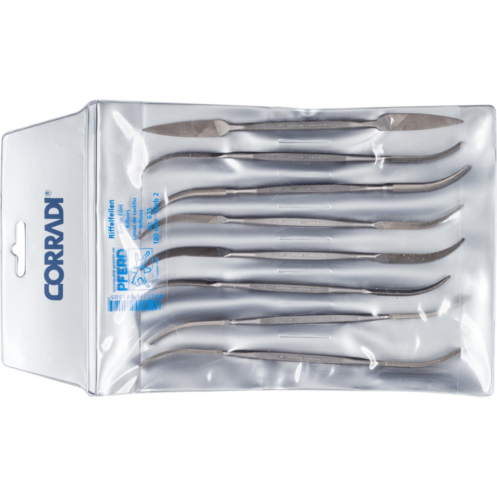PFERD CORRADI-Riffelfeilen/-raspel-Set 625 180 H2