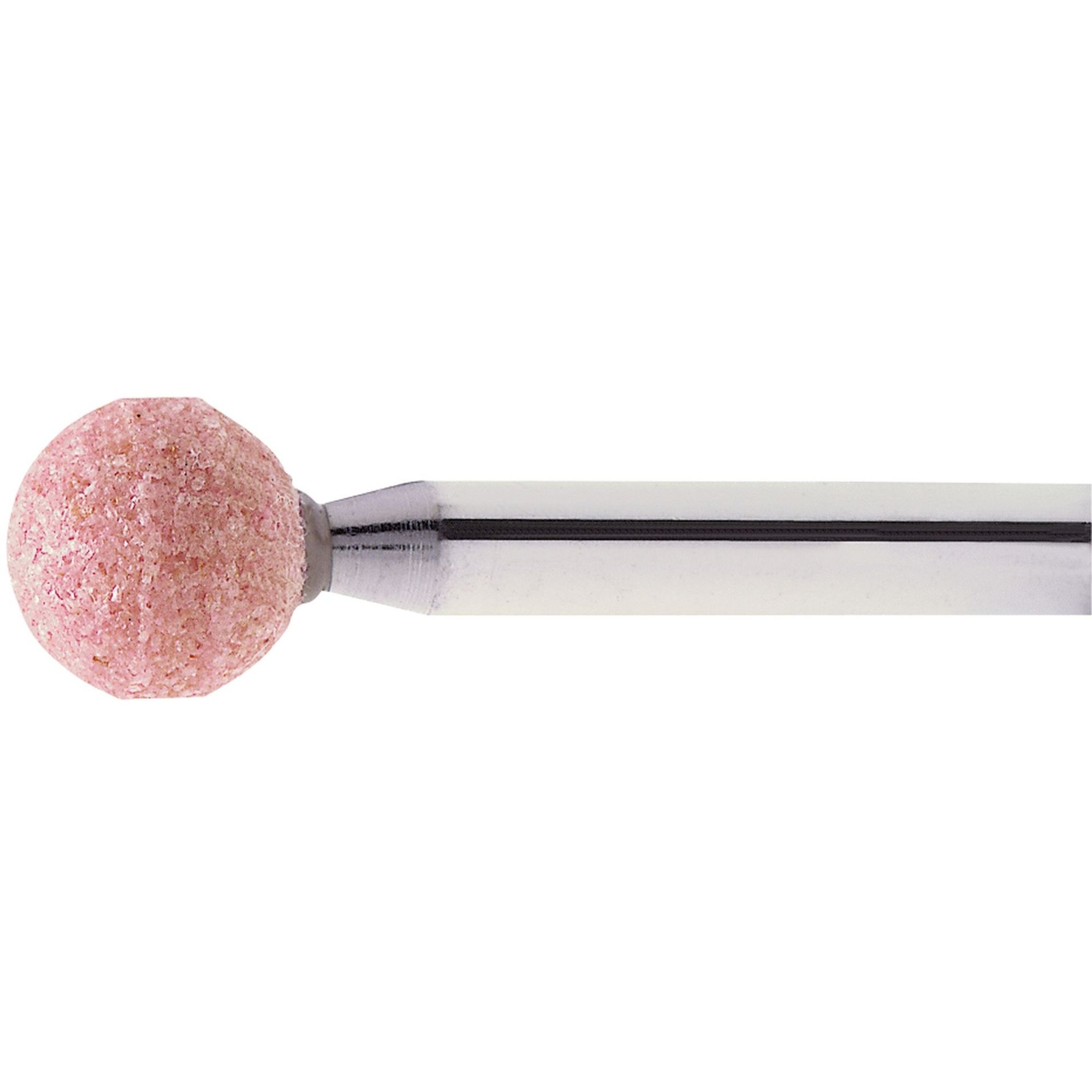 20x LUKAS Schleifstift KU Kugelform Stahl 10x10 mm Schaft 3 mm | Korn 60