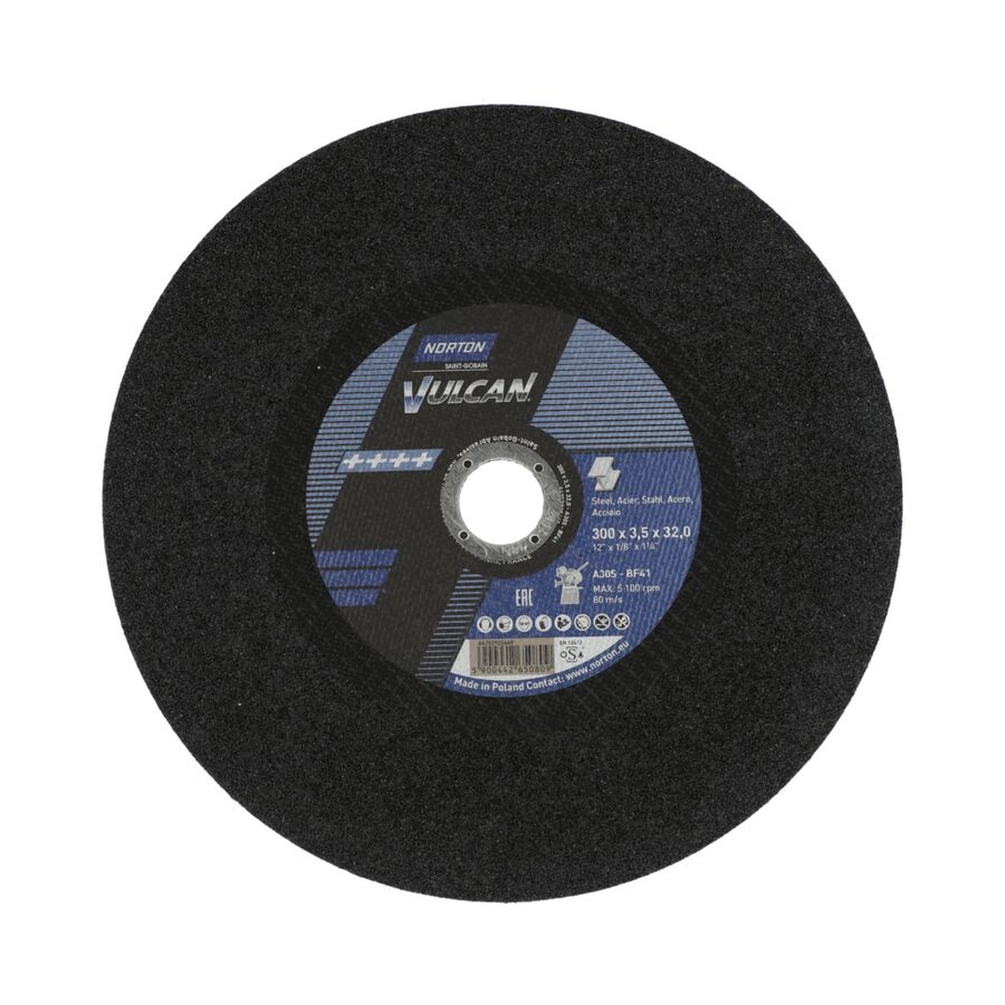 10 x Norton Trennscheibe 300x3,5x32mm A30S 80m/s Vulcan gerade 41