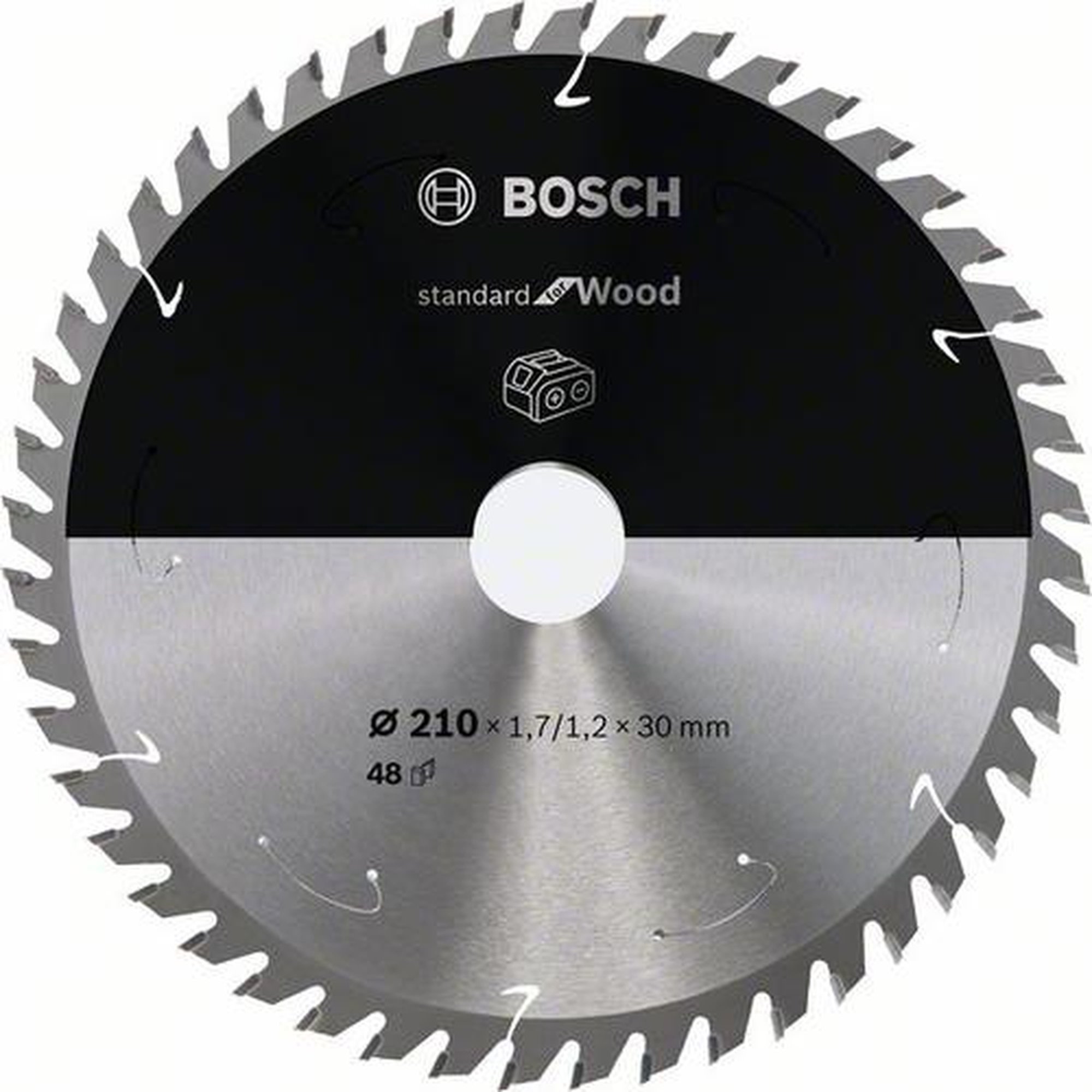 BOSCH Akku-Kreissägeblatt Standard für Holz, Ø 210 mm, 48 Zähne