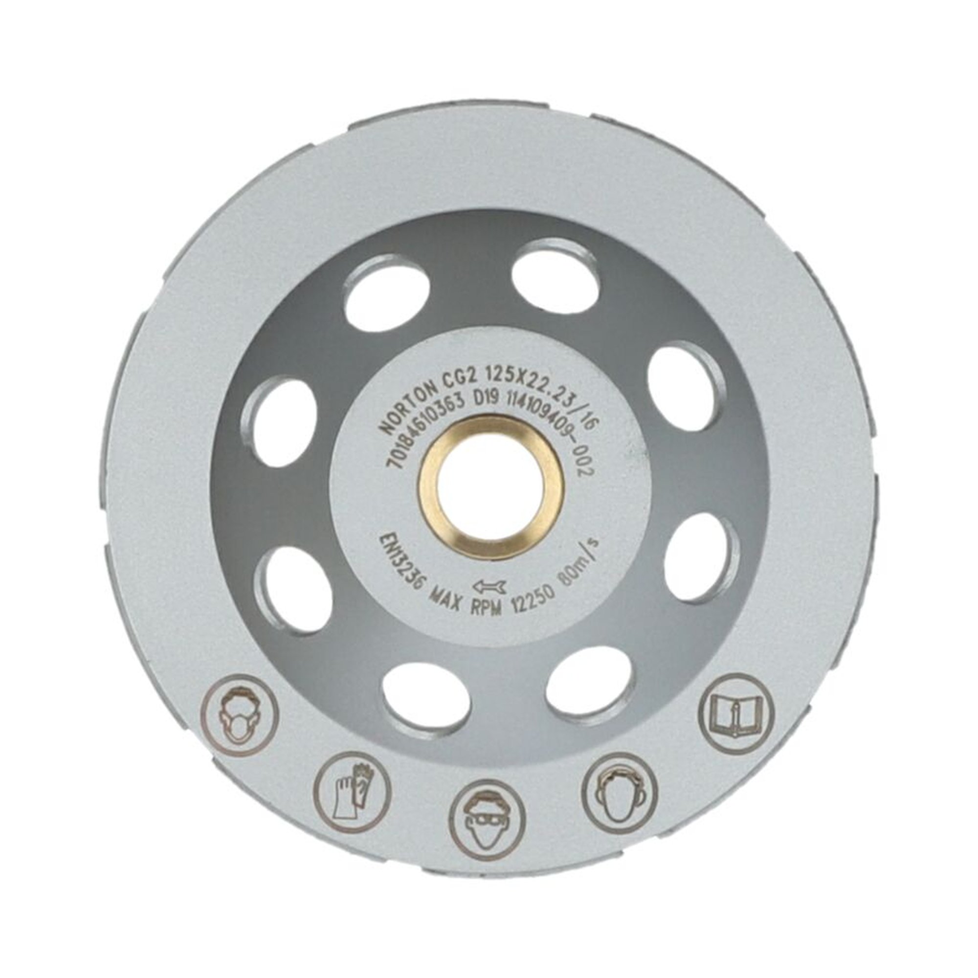 Norton Clipper CG2 Diamant-Topfschleifer 125x22.23mm für präzises Schleifen