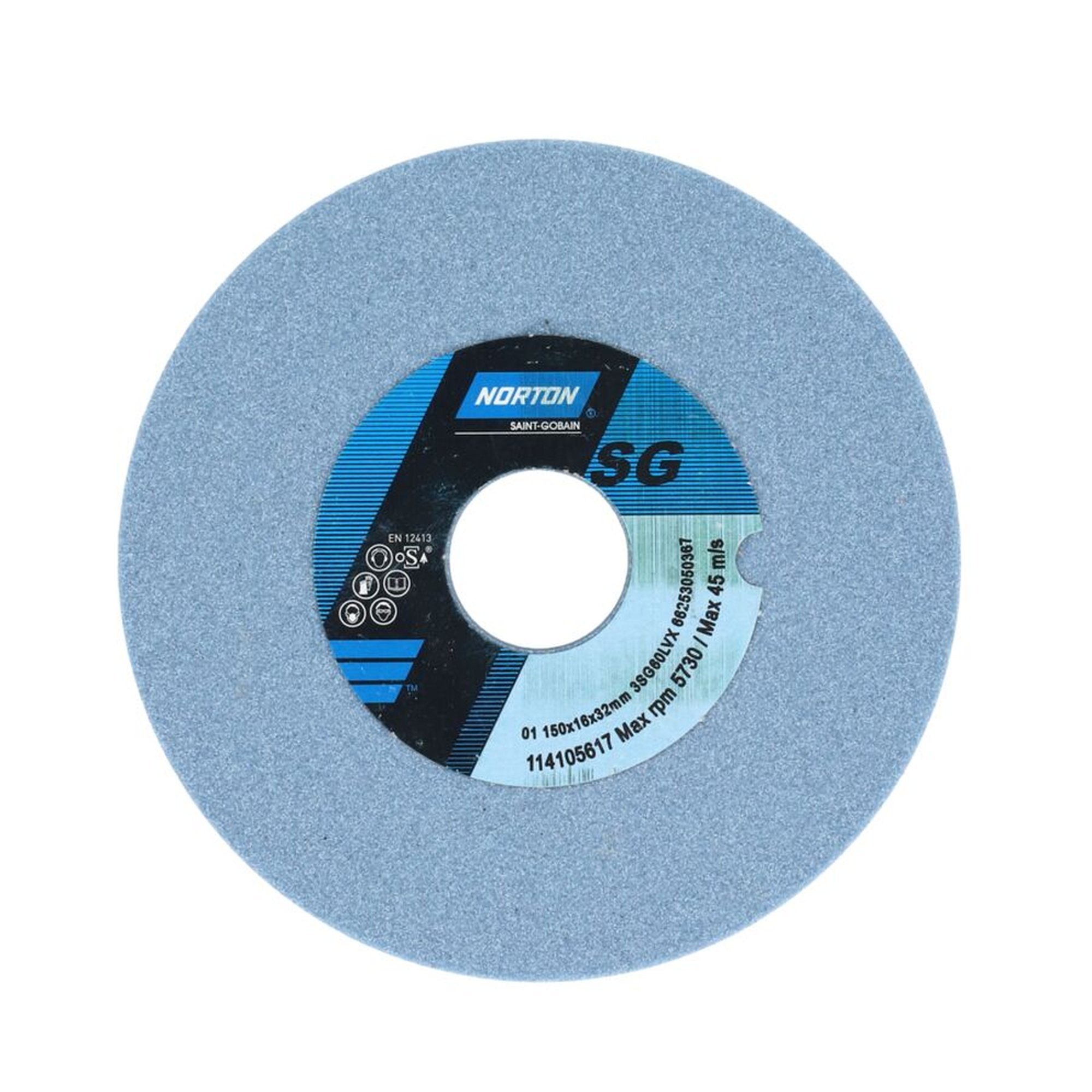2 x Norton Schleifscheibe gerade 150x16x32 3SG 60 LVX für präzises Schleifen