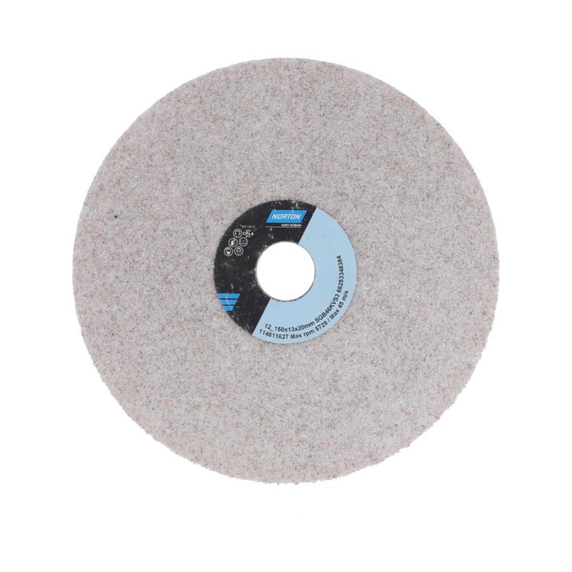 15 x Norton Schleifteller 150x13 mm Korn 46 Vitrium 3, 20x3,2x56x9 mm, robust