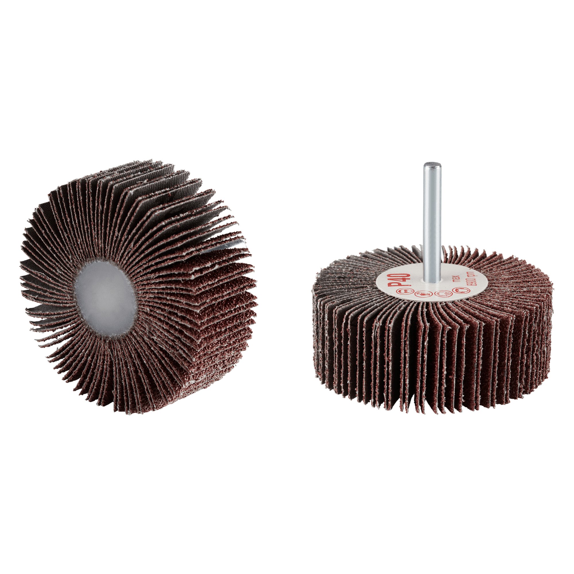 10 x RHODIUS Fächerschleifer Schleifmop FS Ø 80 mm Körnung 60