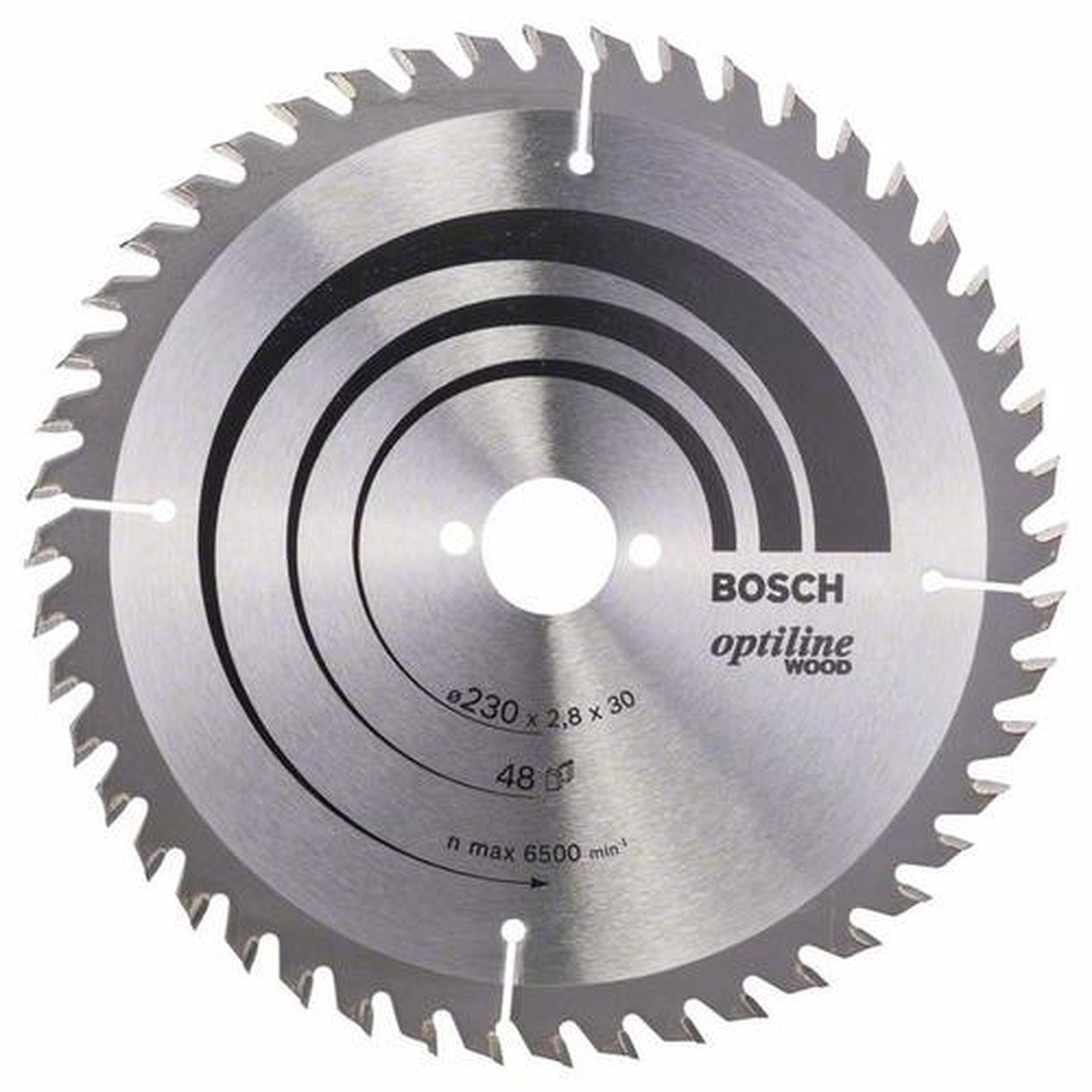 BOSCH Kreissägeblatt Optiline Holz für Handkreissägen, Ø 230 mm, 48 Zähne