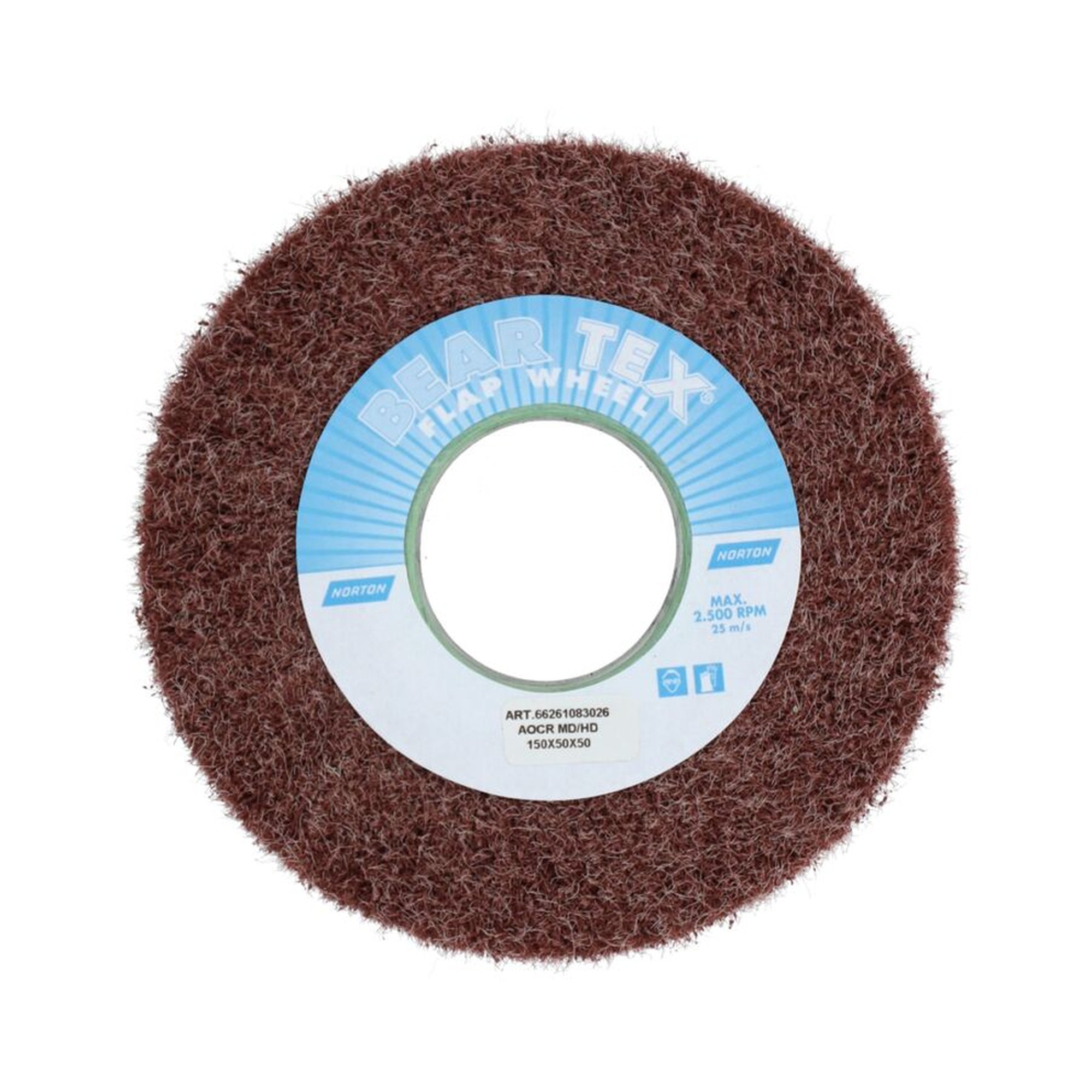 Norton Fächerschleifer Schleifmop mit Flansch 150x50x50 Grob A F2212