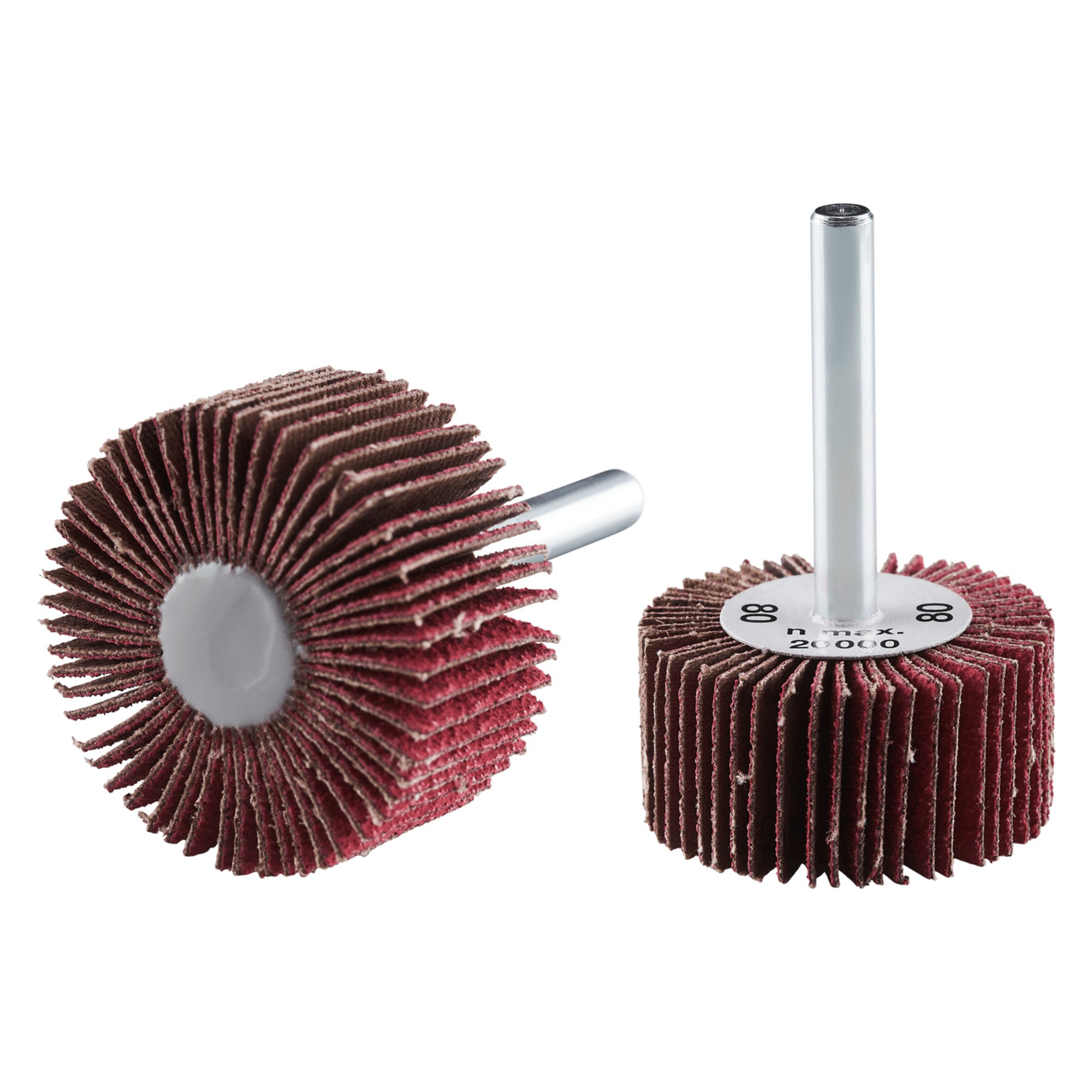 10 x RHODIUS Fächerschleifer Schleifmop FS K Ø 40 mm Körnung 80