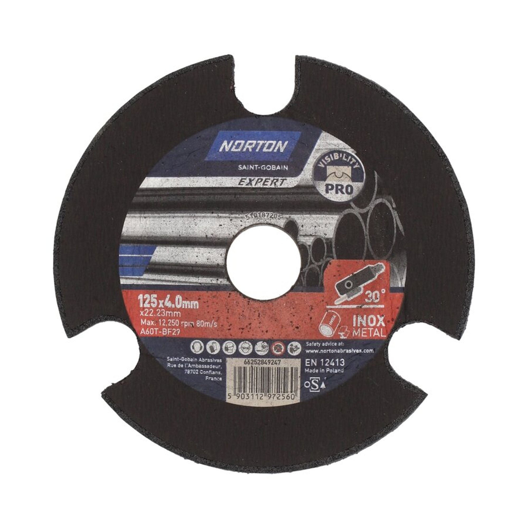 20 x Norton EXPERT PRO Schruppscheibe für Metall/Inox, 125x4x22.23mm, gekröpft