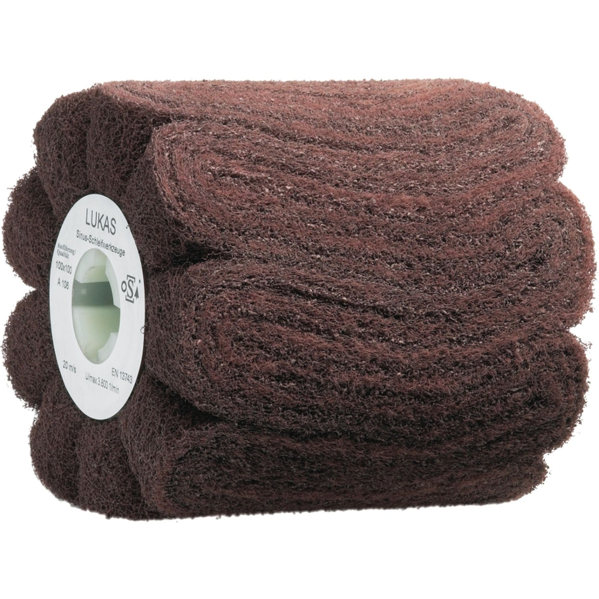 LUKAS Sinus-Schleifwalze Satinierwalze LWF universal 100x100x19 mm | Korn 208