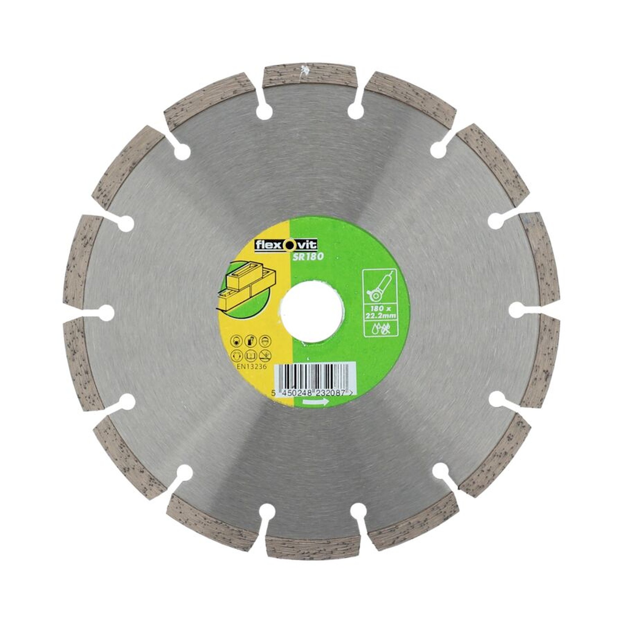 Norton Diamantscheibe 180x22.23mm Flexovit MERCHANDISING SR für präzises Schneiden