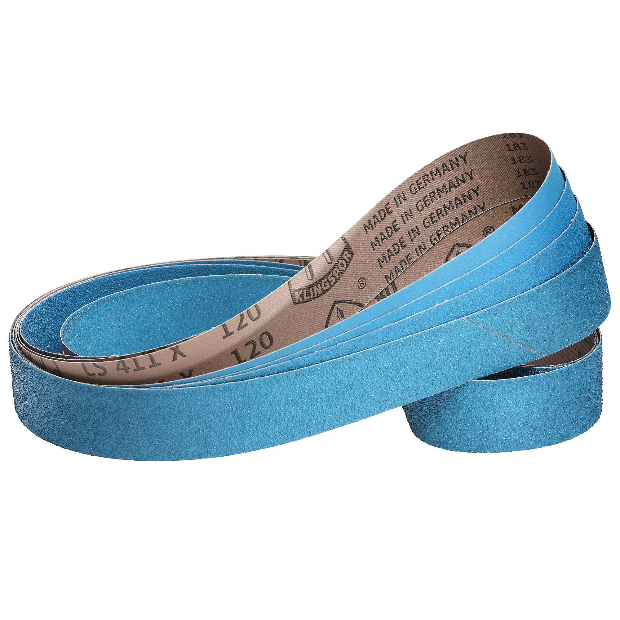 4-teiliges Premium Set Klingspor Schleifband CS411X | 50 x 2000 mm | Zirkonkorund