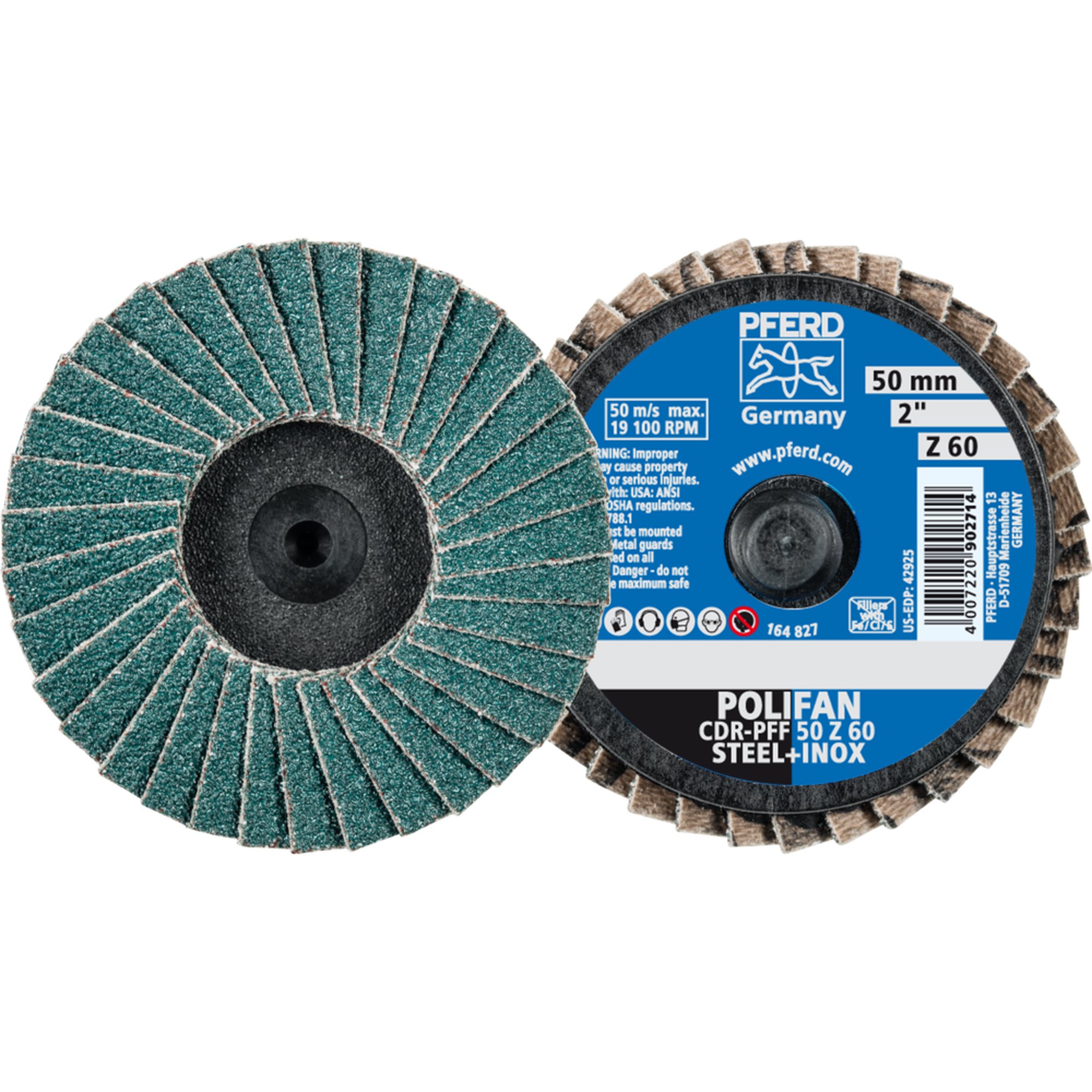 10 x PFERD COMBIDISC-Mini-POLIFAN CDR PFF 50 Z 60