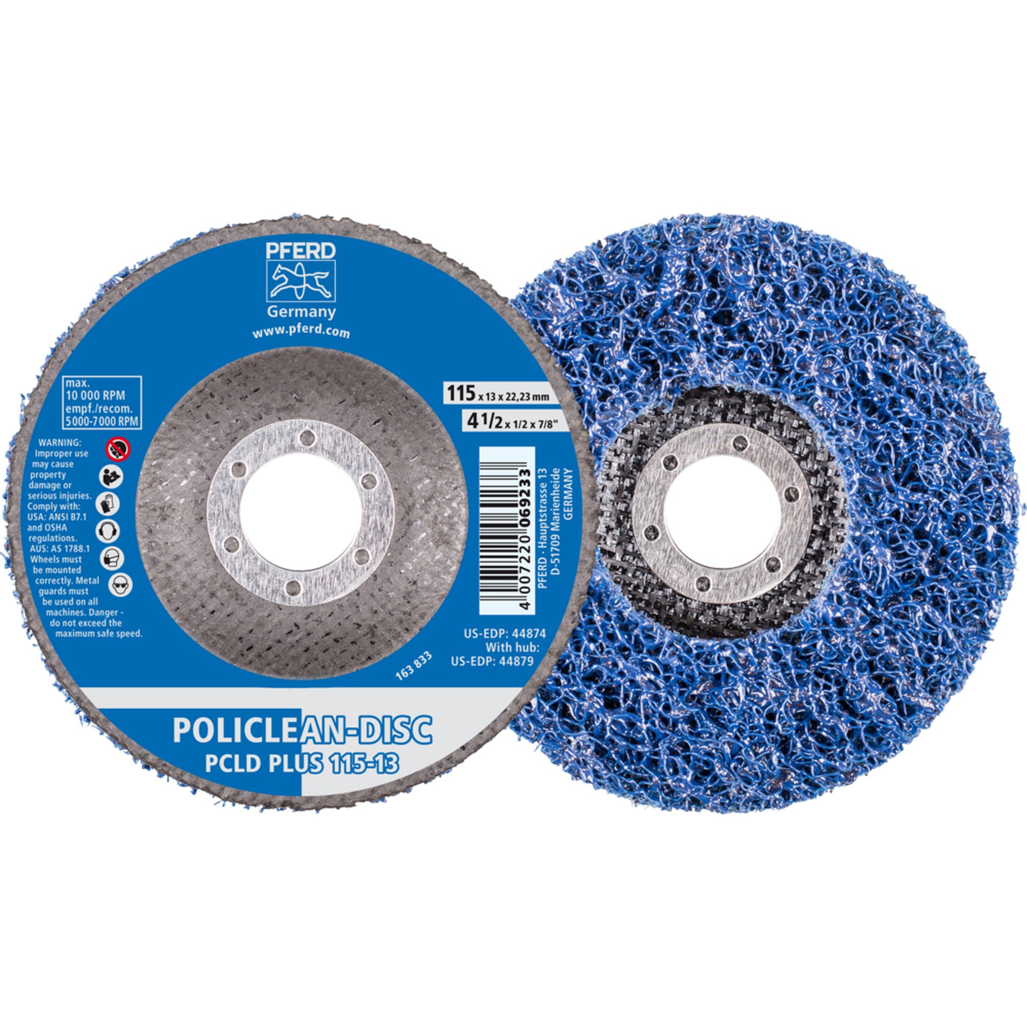 5 x PFERD POLICLEAN-PLUS-Disc PCLD PLUS 115-13