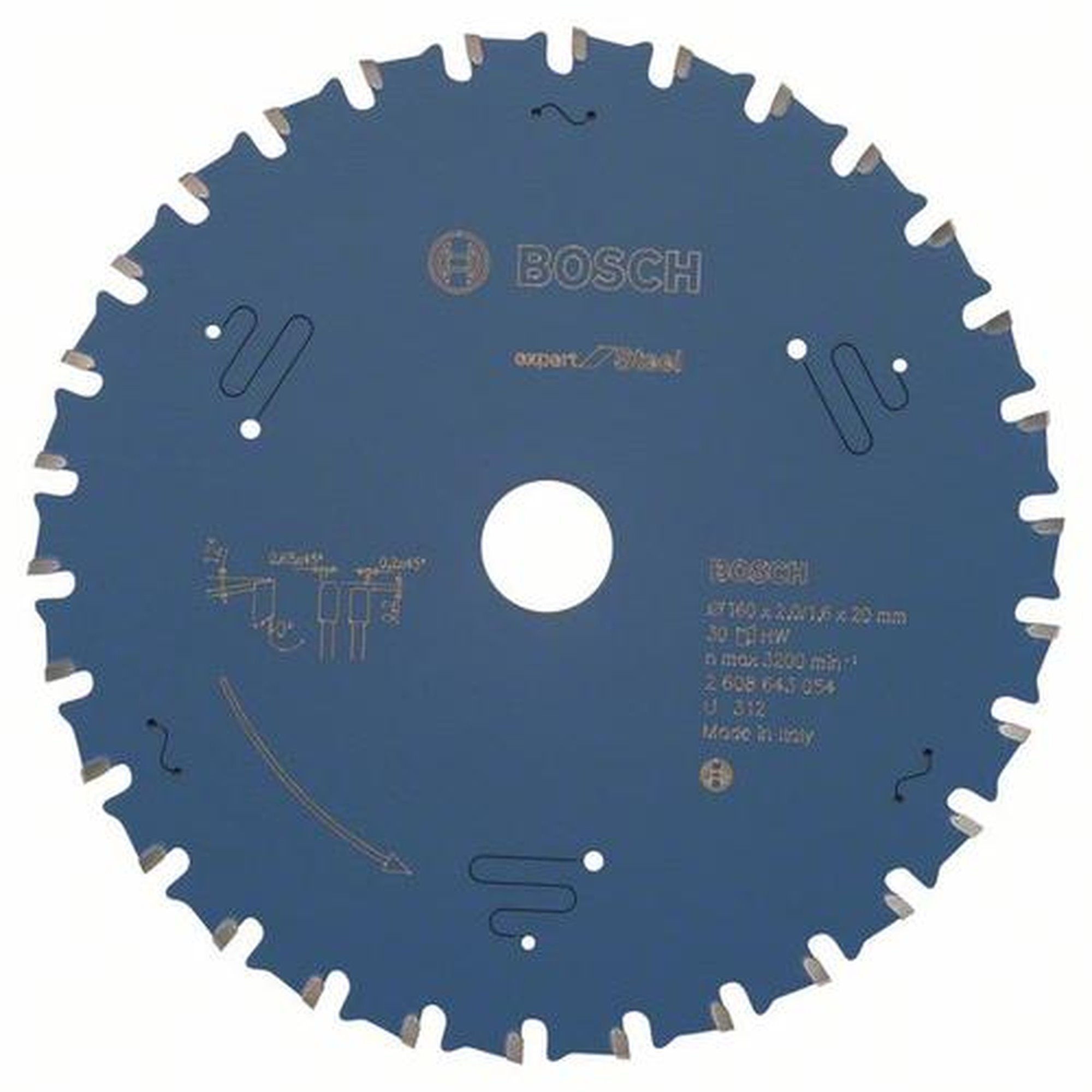 BOSCH Kreissägeblatt Expert für Stahl, Ø 160 mm, 30 Zähne