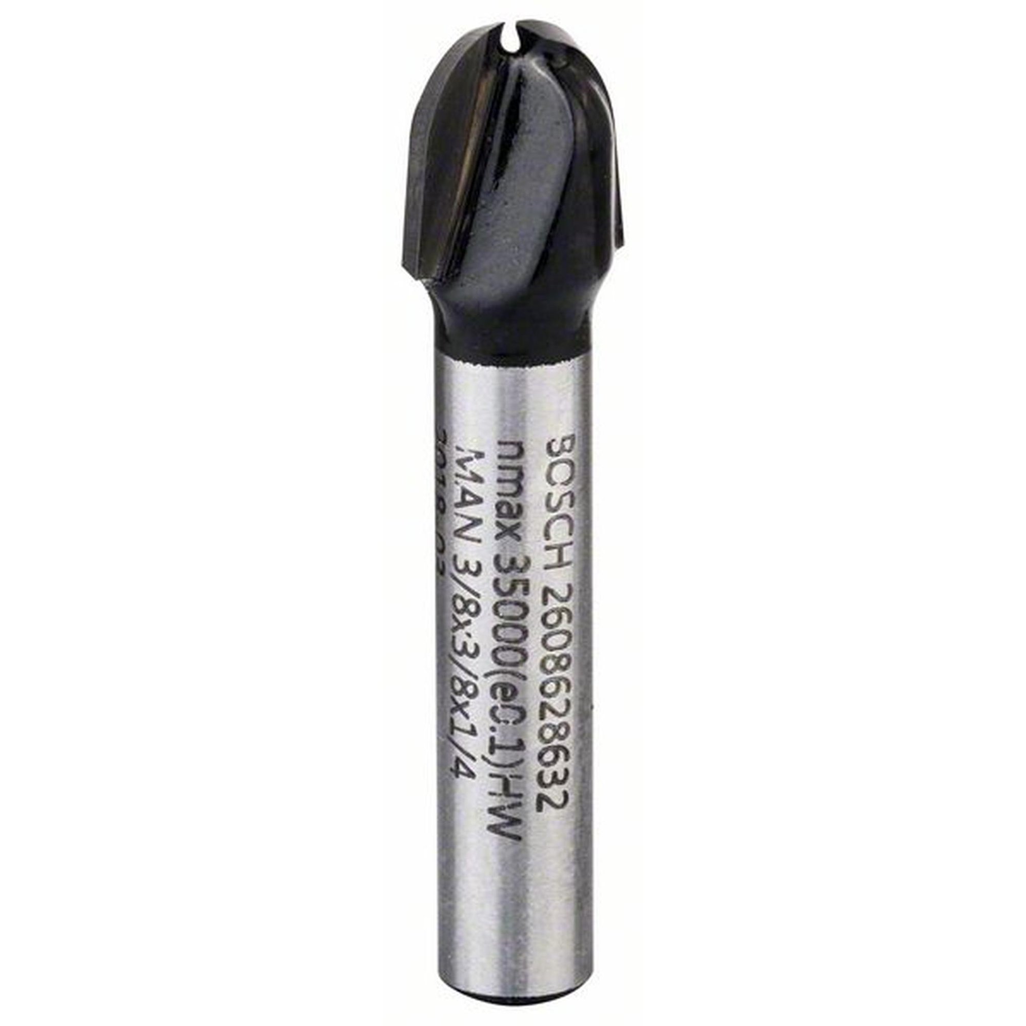 BOSCH Hohlkehlfräser für Holz, 1/4"", R 4,7 mm, Ø 9,5 mm, L 9,2 mm