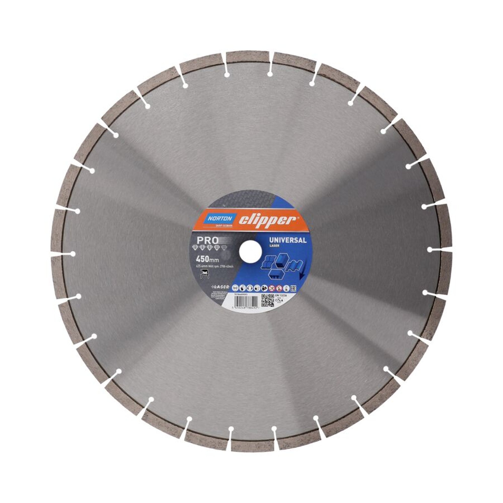 Norton Clipper PRO UNIVERSAL LASER Diamantscheibe 450x25.4mm für vielseitigen Einsatz