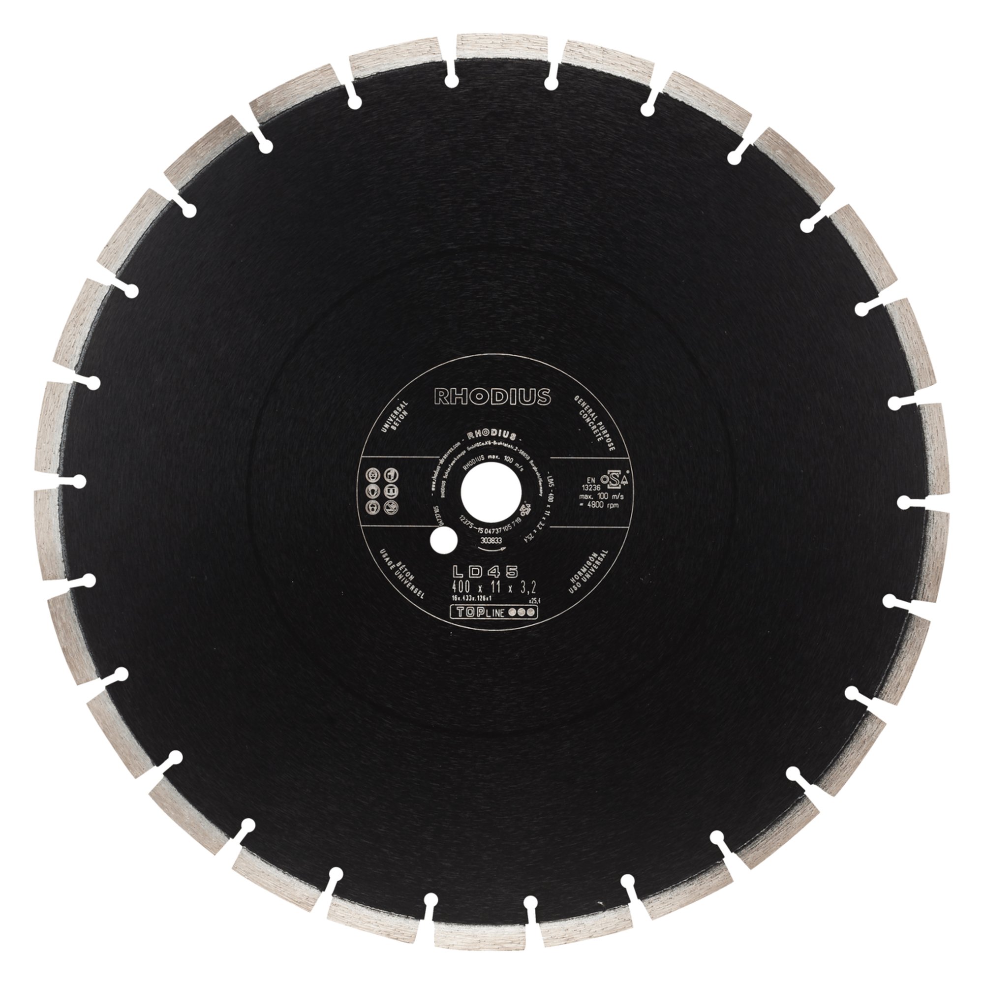 RHODIUS Diamanttrennscheibe  LD45 Ø 400 mm