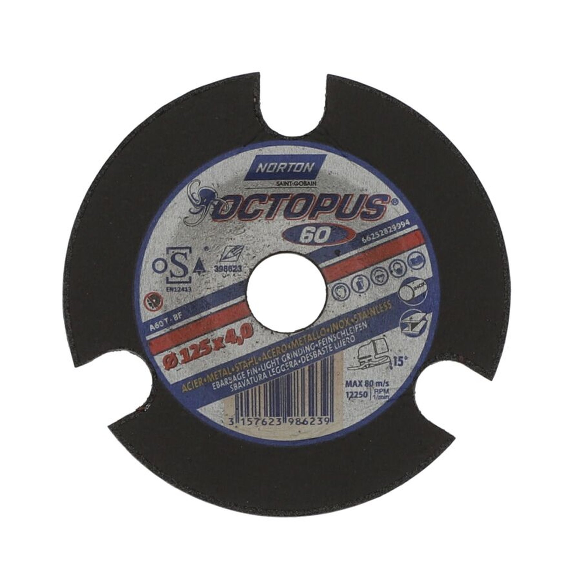 20 x Norton Schruppscheibe gekröpft Metall/Inox OCTOPUS 125x4x22.23mm