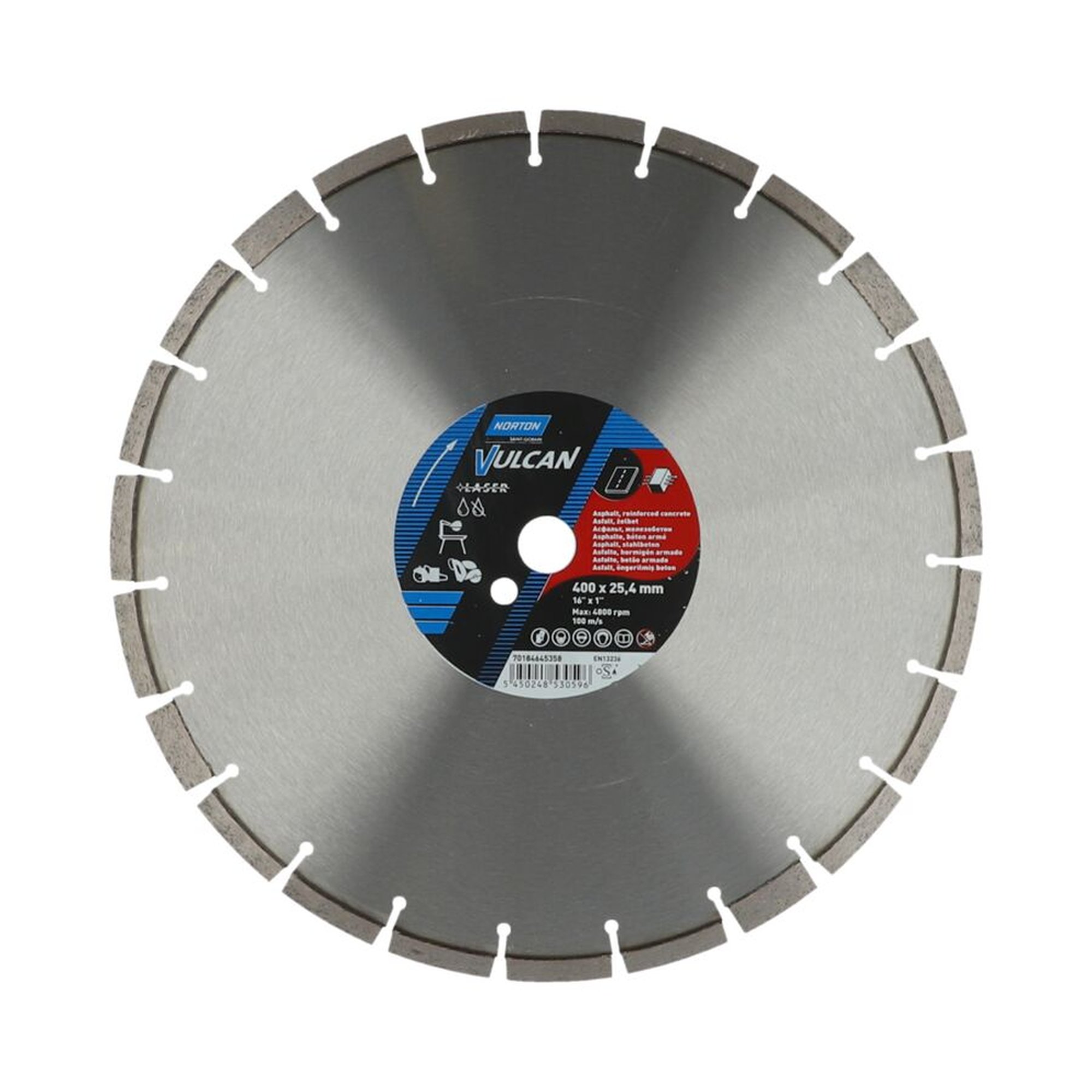 Norton Diamantscheibe Trennscheibe 400mm Vulcan Combo 10x3,2x25,4 für Beton