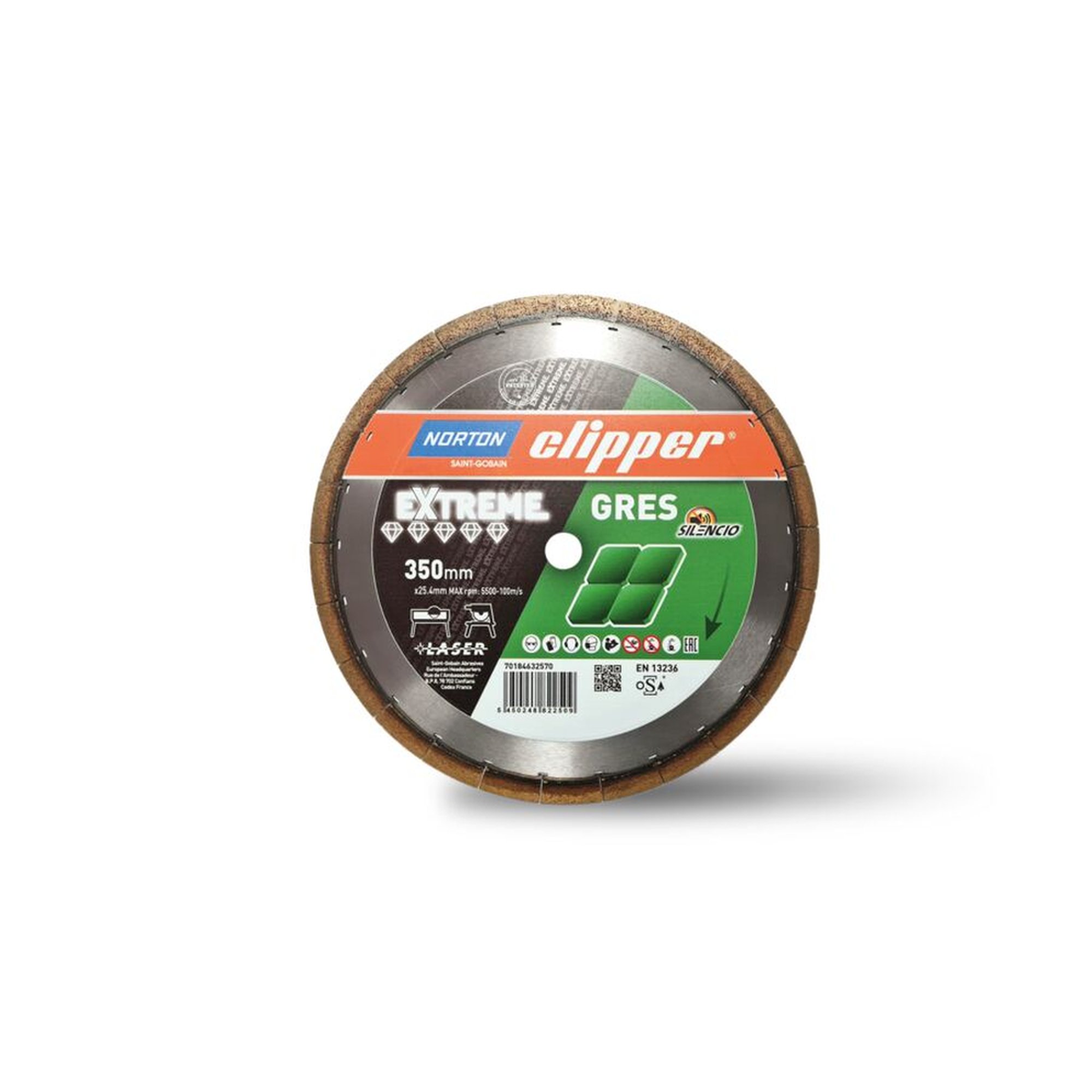 Norton Clipper EXTREME Diamantscheibe 350x25.4mm für präzises Schneiden