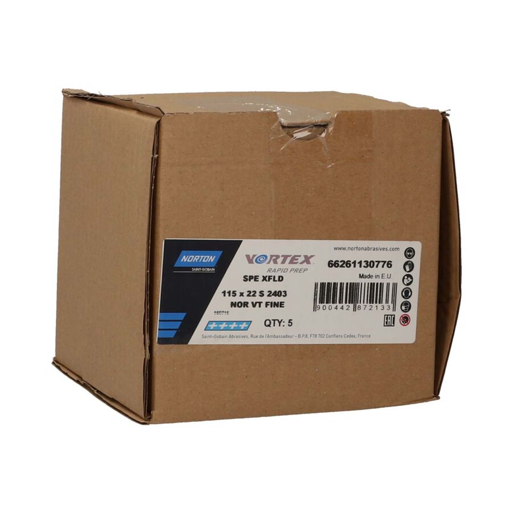 5 x Norton Rapid Prep Low Flex S2403 Schleifpads – Effiziente Schleiflösung, 5er-Pack