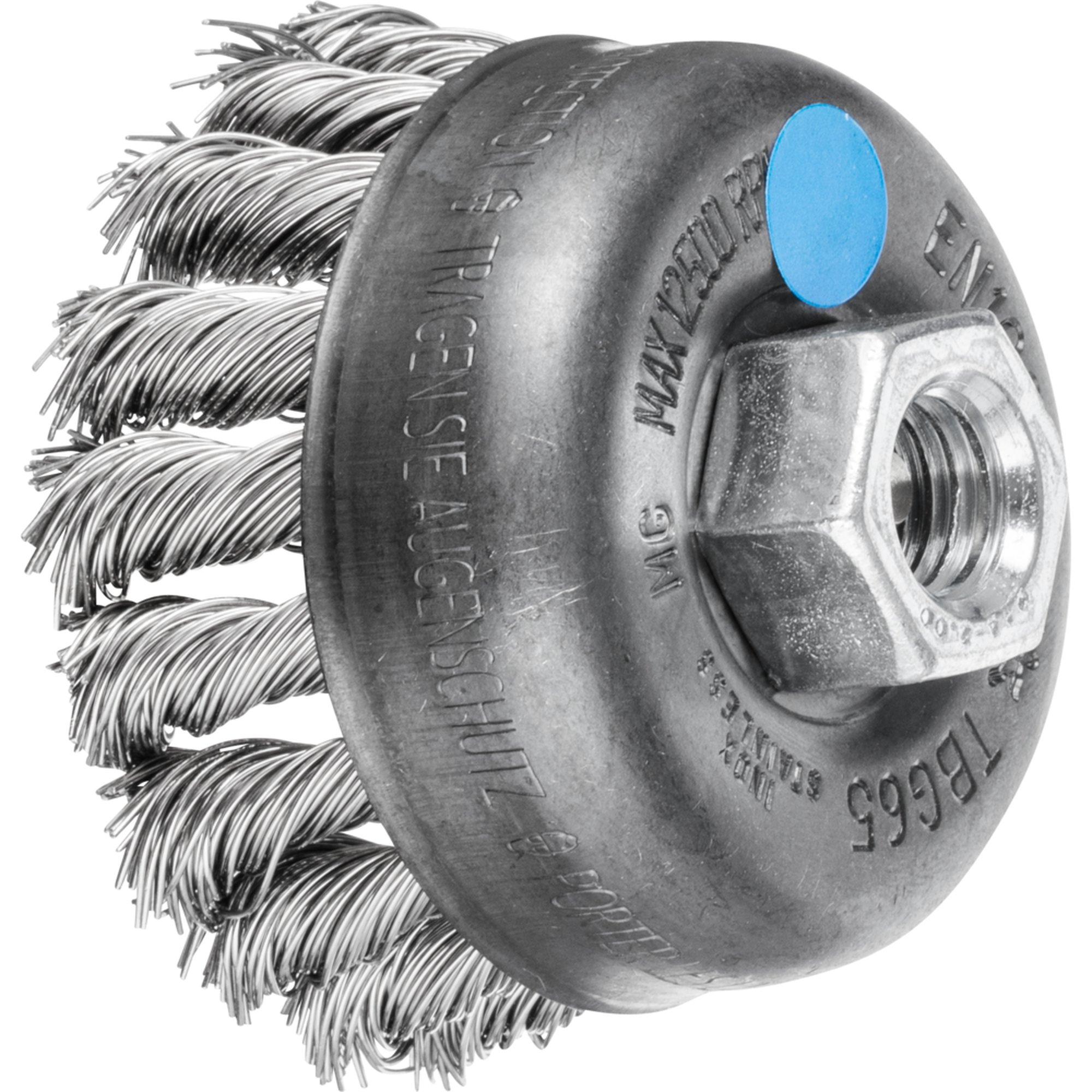 PFERD Topfbürste mit Gewinde, gezopft POS TBG 65/M14 INOX 0,50