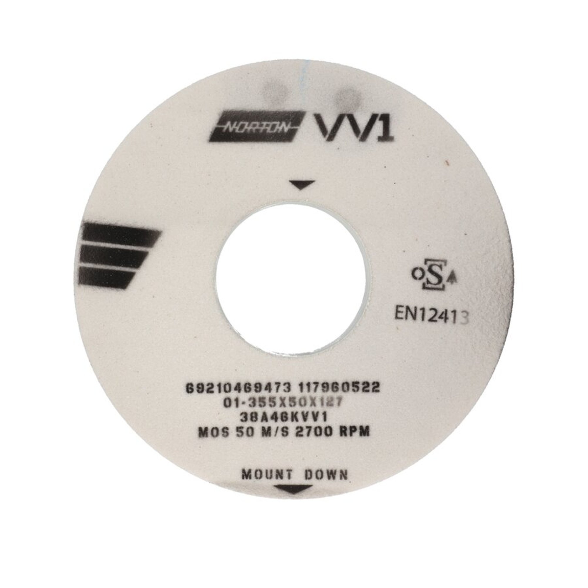 Norton Gerade Schleifscheibe 355x50x127mm K46 zum Flachschleifen VV1
