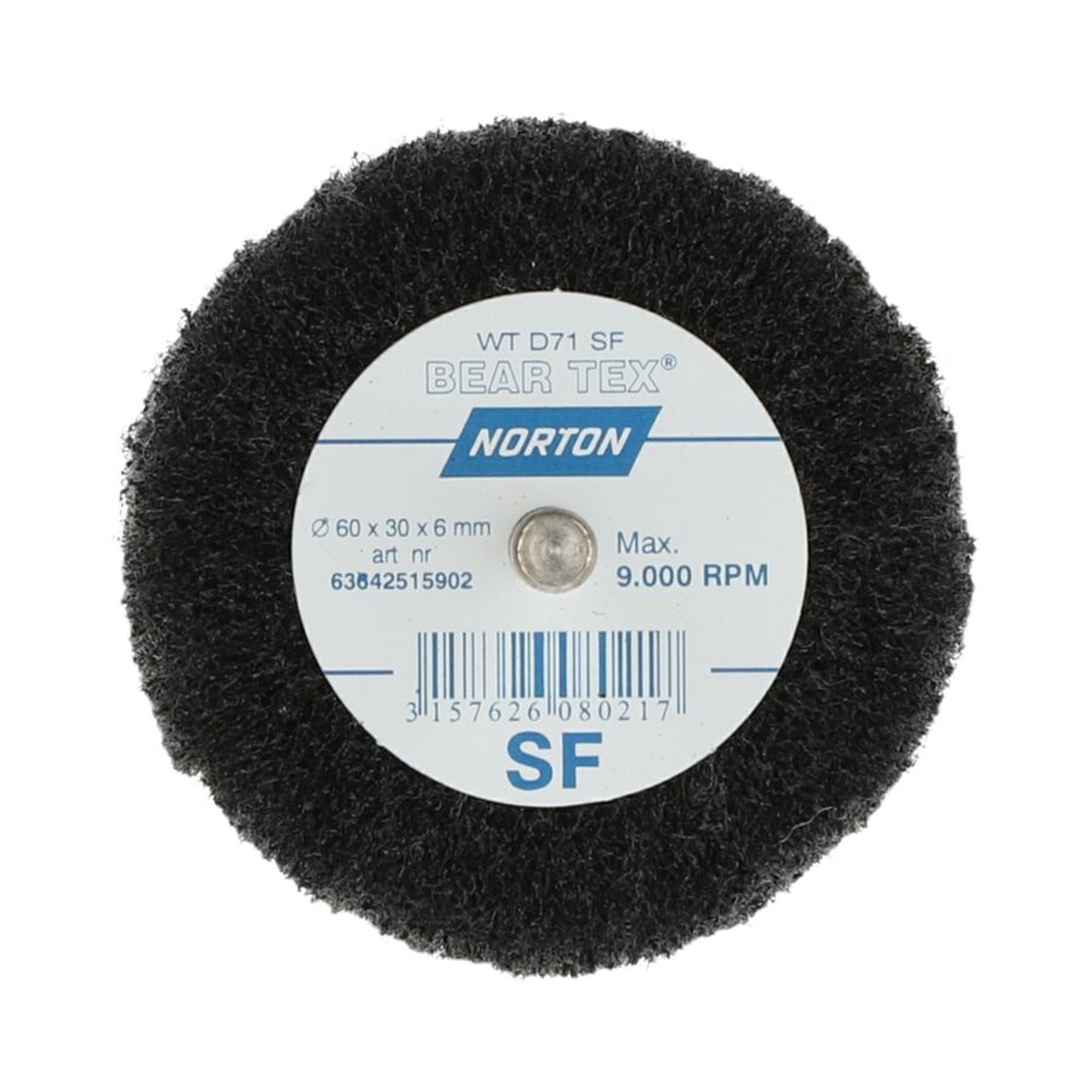 10 x Norton Fächerschleifer Schleifmop mit Schaft 60x30x6 Fein S F4401