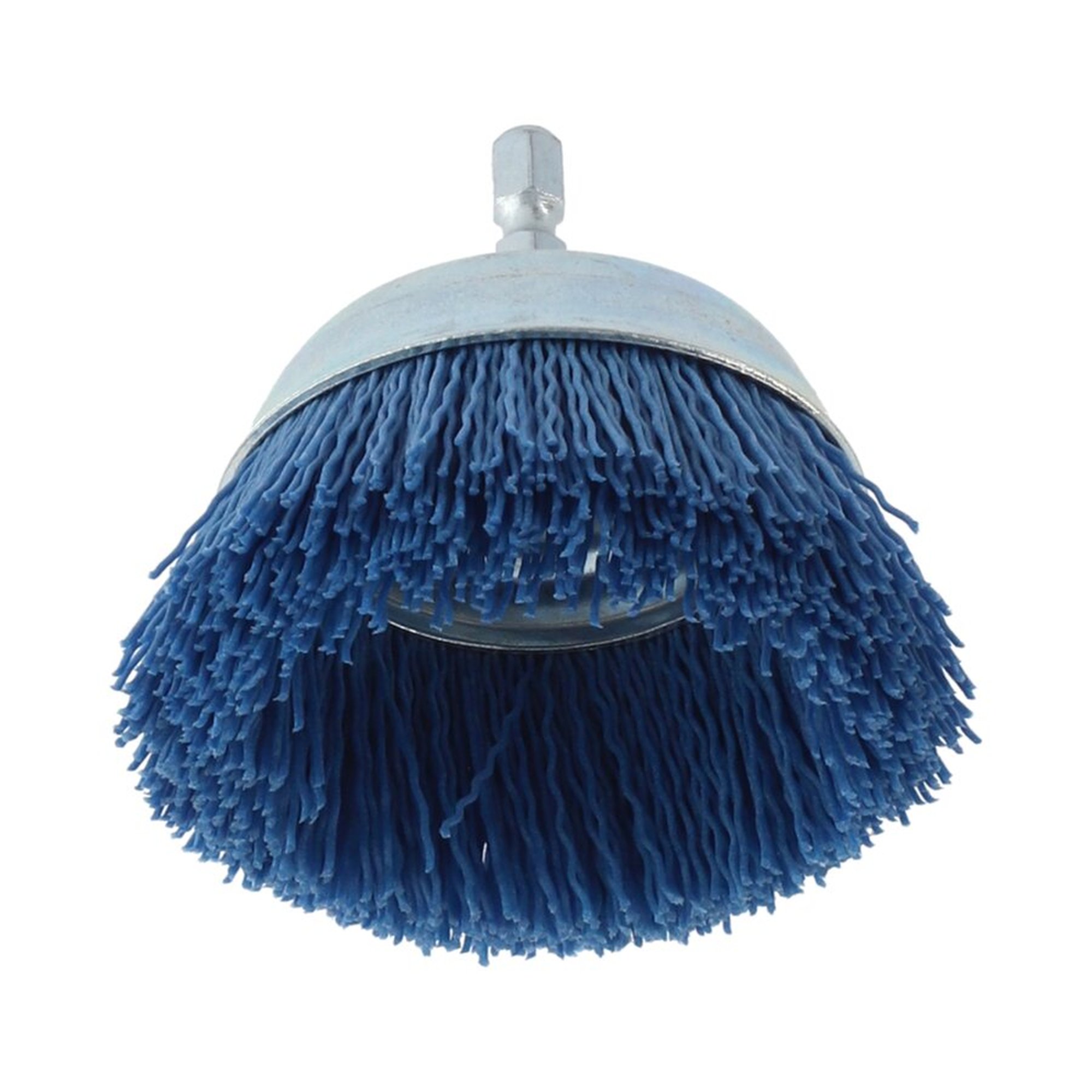 5 x Norton Drahtbürsten Hand Drill Cup Blau Nylon 75mm - Hochwertige Reinigungstools