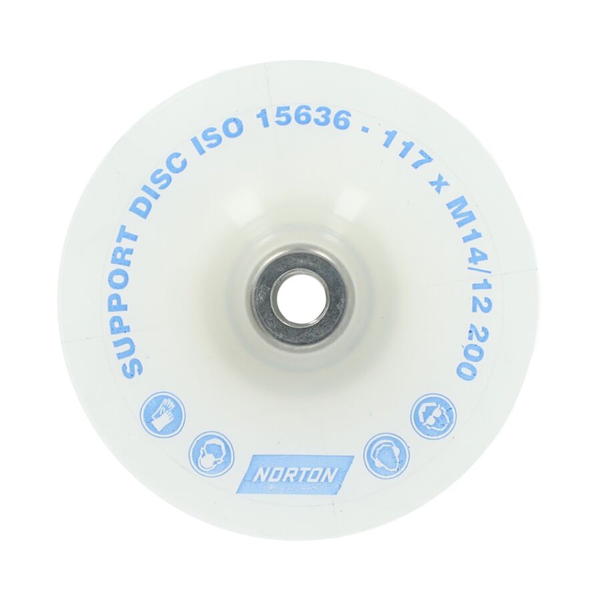 5 x Norton Stützteller 125mm Hart M14 - Hochwertige Schleifteller für Profis