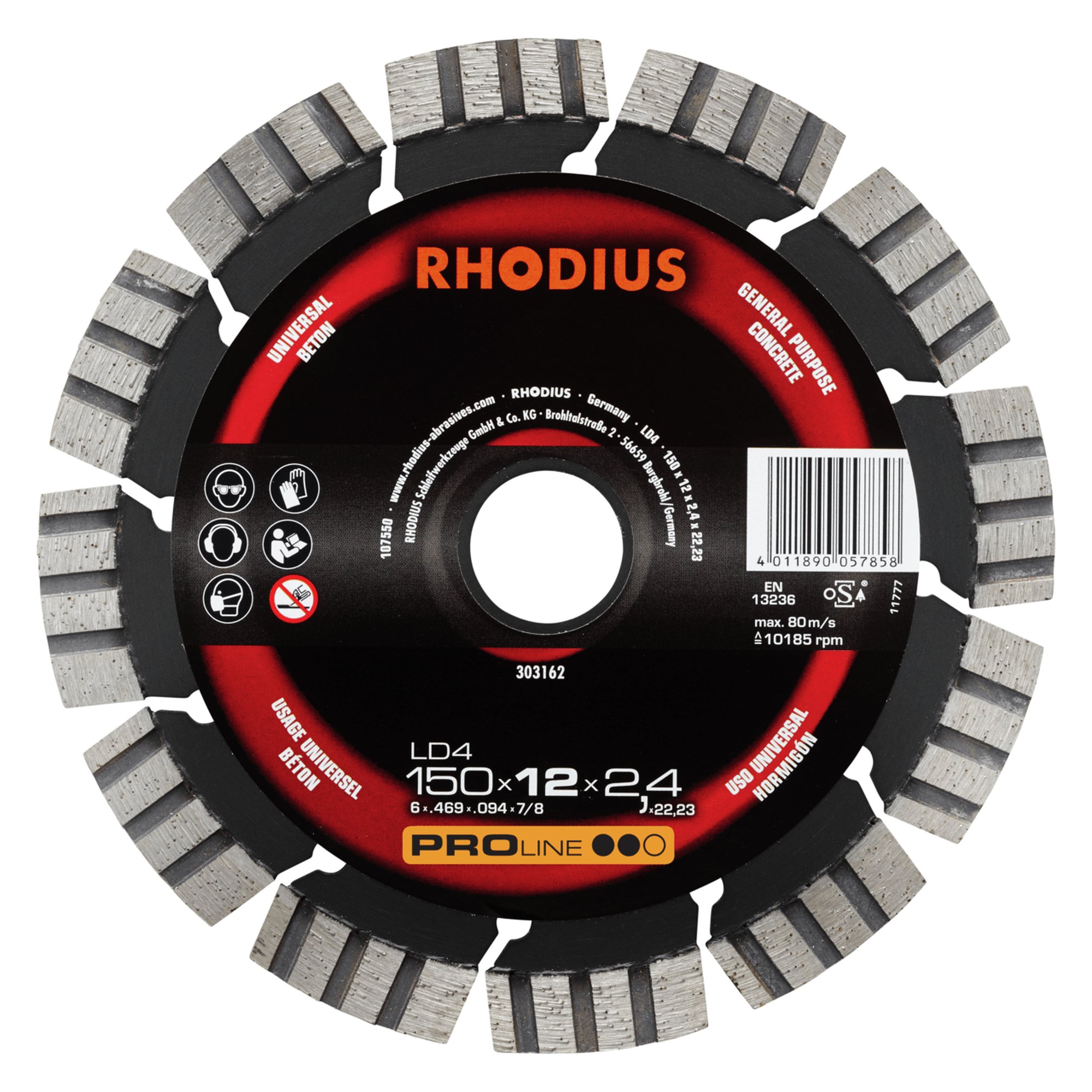 RHODIUS Diamanttrennscheibe LD4 Ø 150 mm