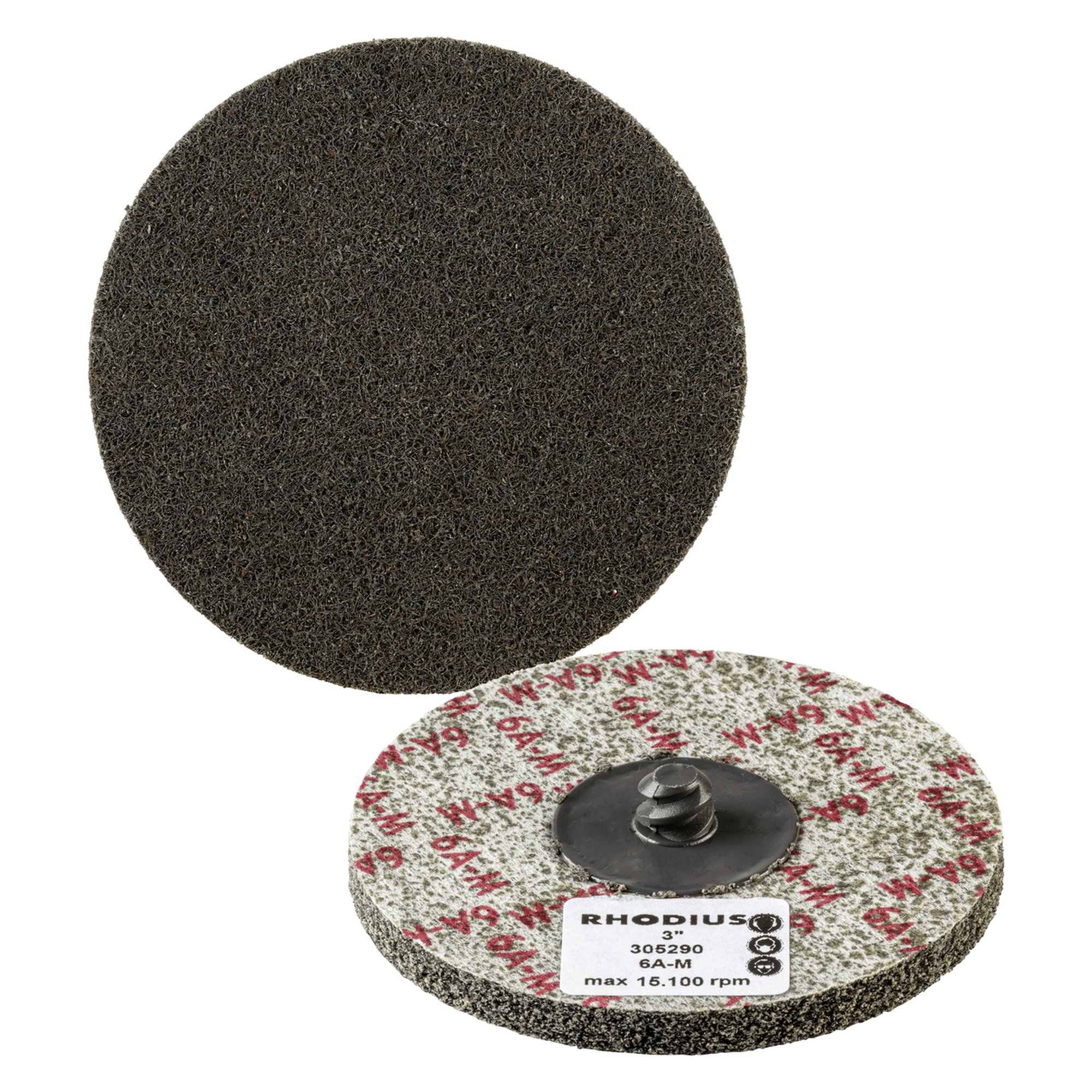 10 x RHODIUS Schleifscheibe Schleifvlies VKS QUICK Ø 76 mm Korn 6A-medium